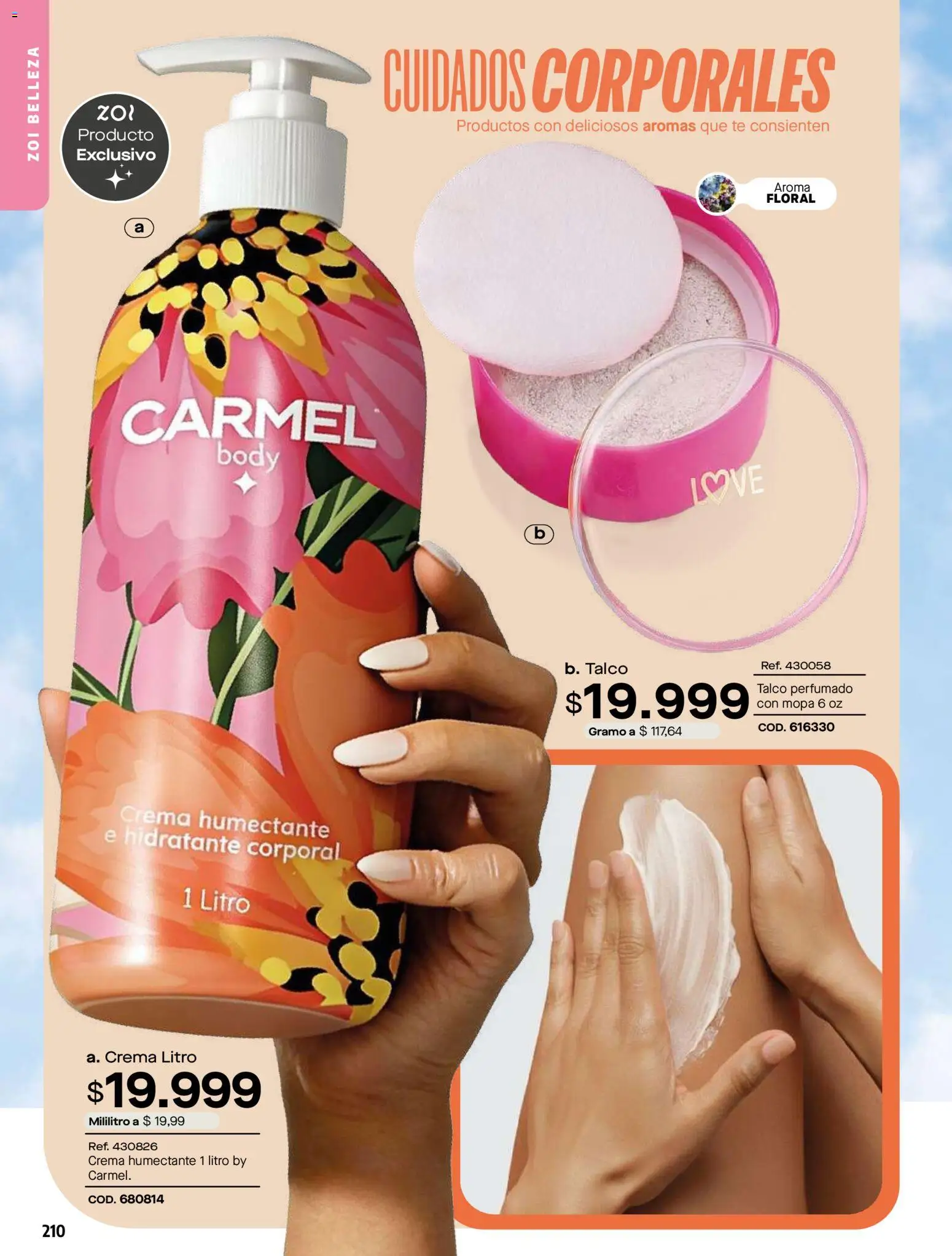 Carmel revista - valida desde el 01/04/2026 | Página: 210 | Productos: Té, Crema, Body
