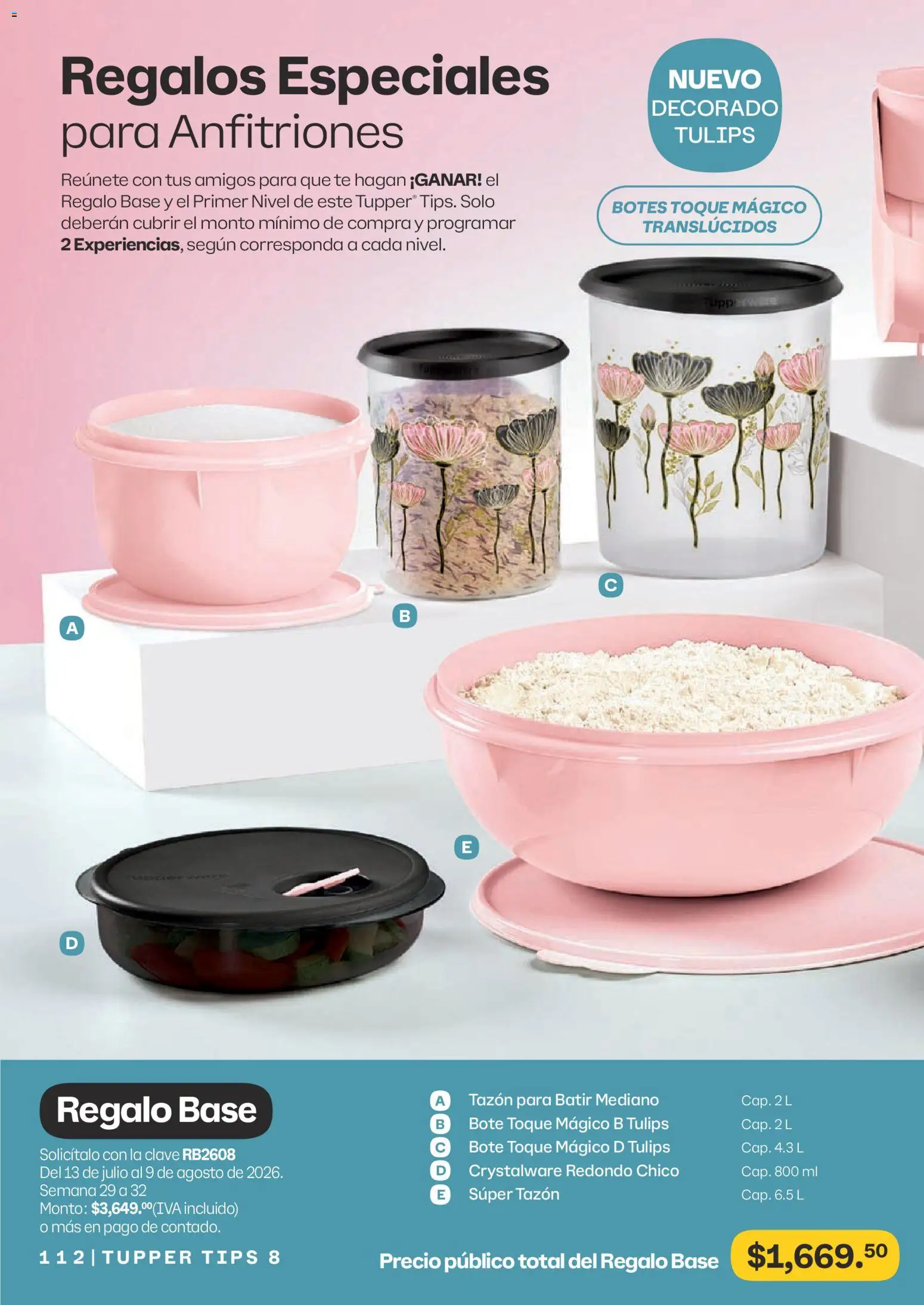 Nuevas ofertas de Tupperware válidas en toda la República Mexicana desde el 13/07/2026. ¡Encuentra las mejores ofertas en Tupperware catálogo! | Página: 112 | Productos: Tupper, Té