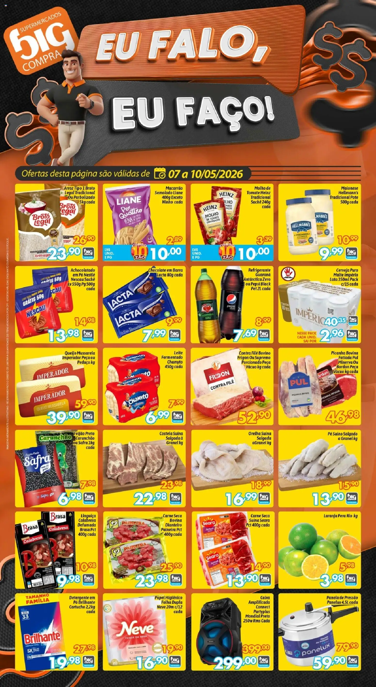 Big Compra Folheto - válido de 07.05.2026 | Página: 1 | Produtos: Nescau, Contra filé, Chocolate, Carne