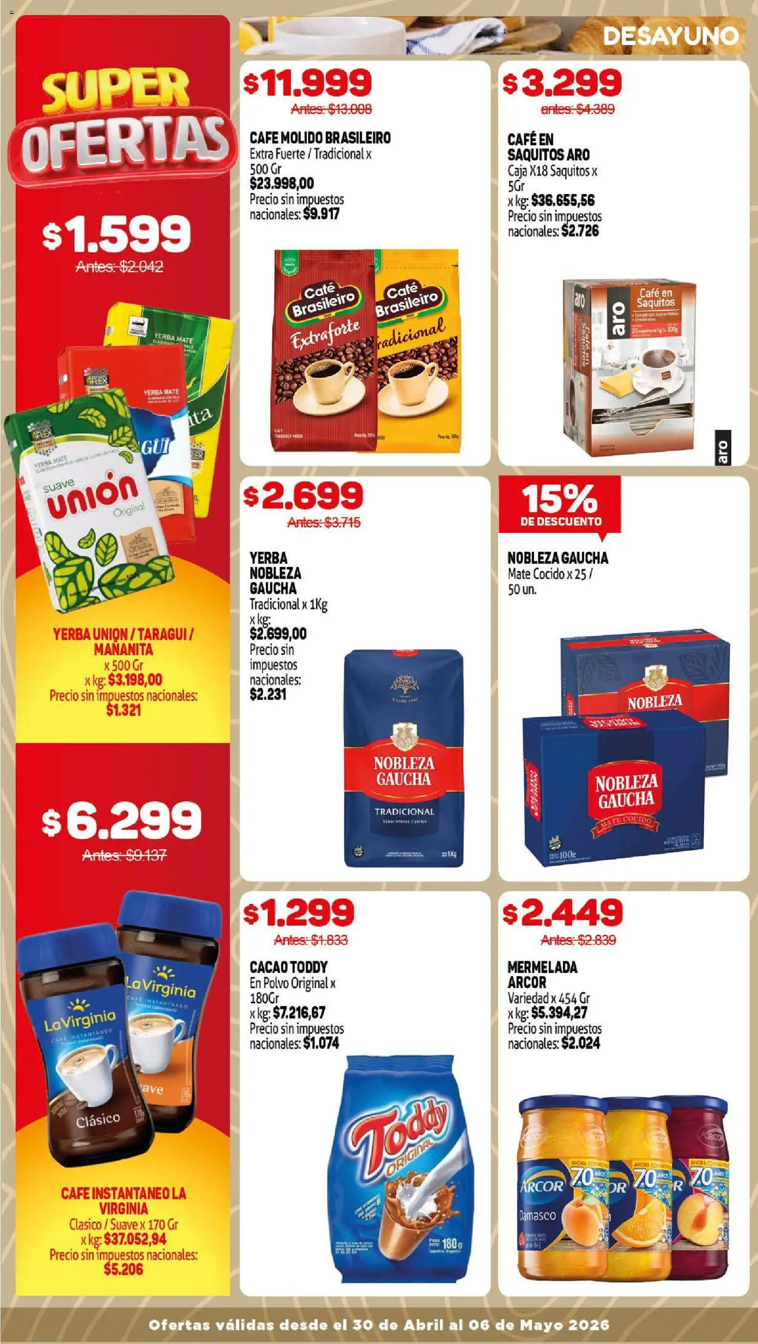 Makro ofertas │ válido desde el 30.04.2026 | Página: 8 | Productos: Azucar, Yerba, Mermelada, Mate cocido