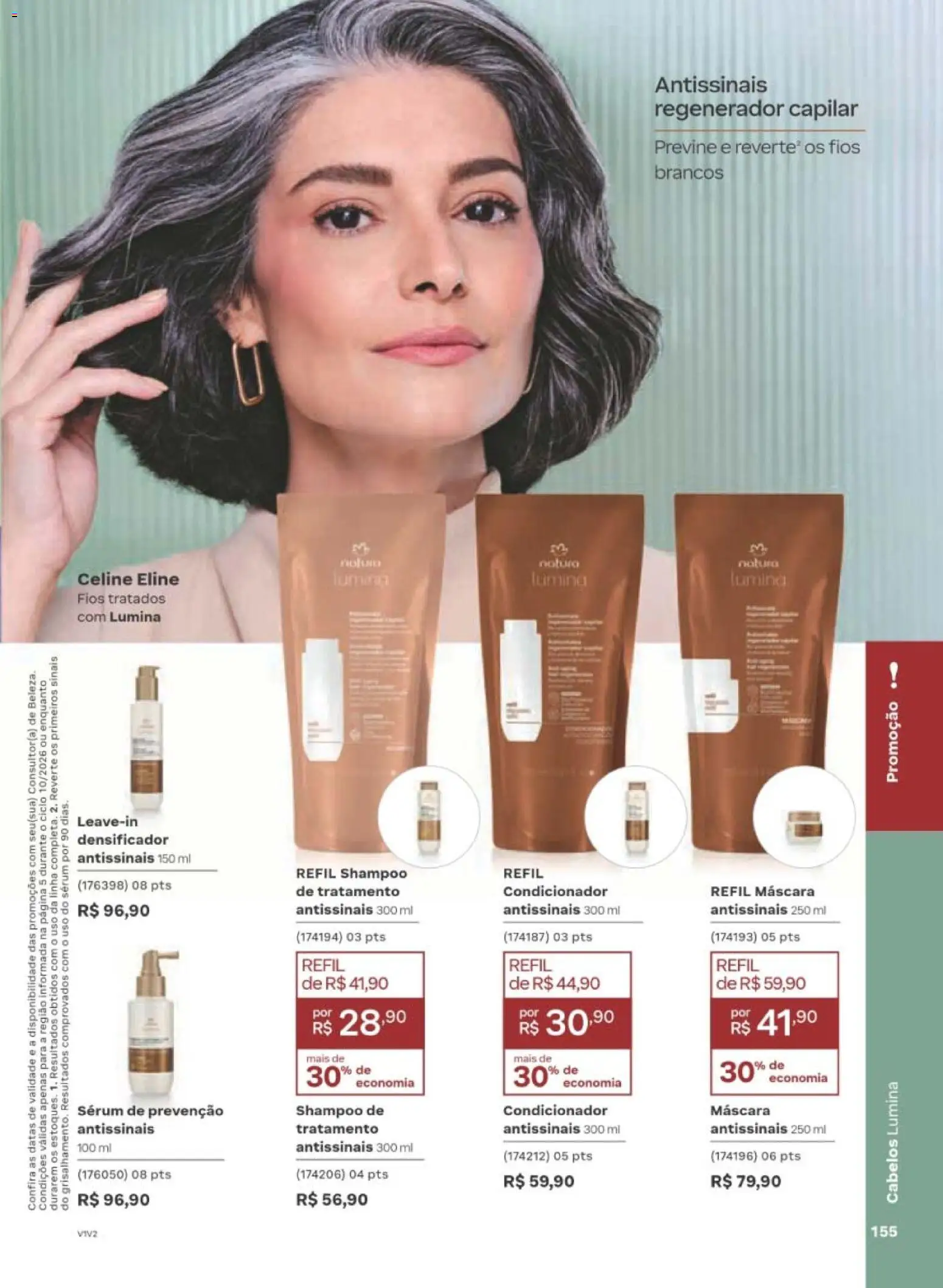 Natura Folheto - válido de 22/06/2026 | Página: 155 | Produtos: Shampoo, Condicionador, Sérum