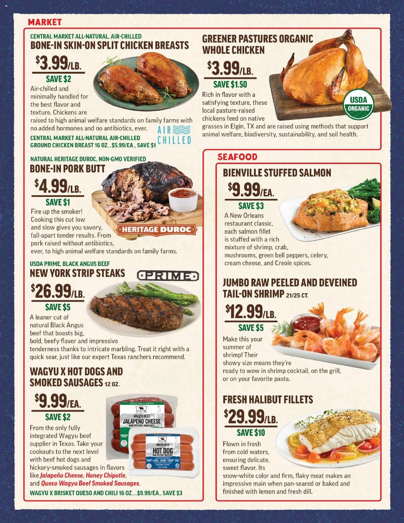 Central Market Weekly Ad - valid from 07/15/2026 | Page: 3 | Products: Pork, Beef, Seafood, Lemon