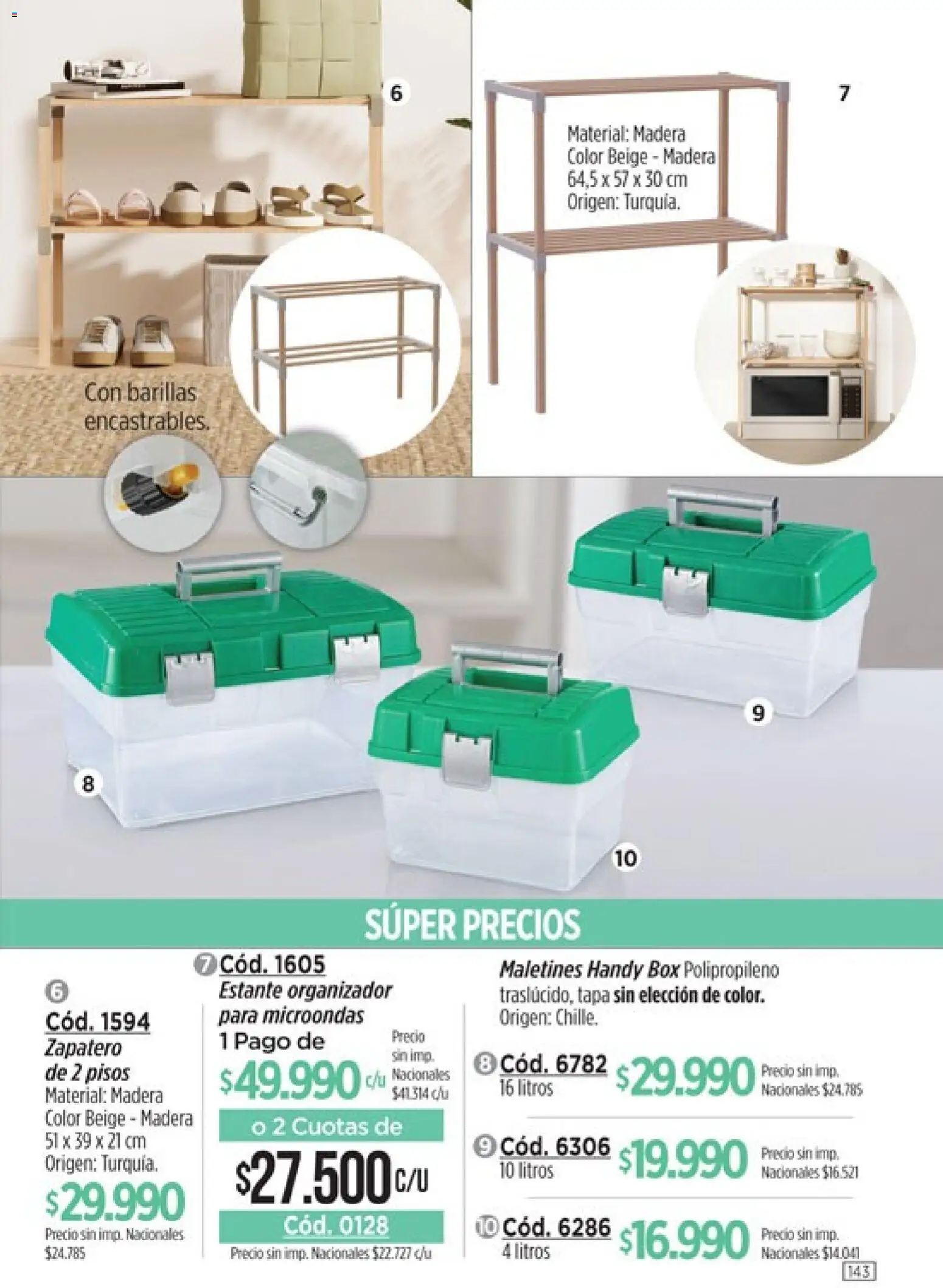 Amodil - Campaña 11 │ válido desde el 01.07.2026 | Página: 143 | Productos: Organizador, Zapatero, Estante, Microondas