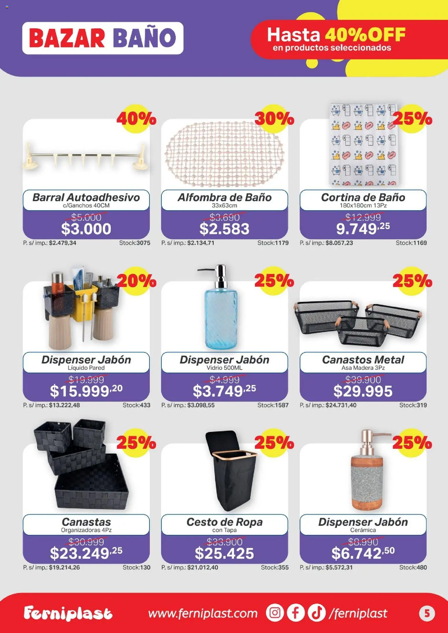 Ferniplast catálogo │ válido desde el 16.04.2026 | Página: 5 | Productos: Alfombra de baño, Baño, Jabón, Ropa