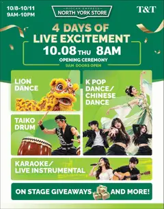 Preview of T&T Supermarket flyer - North York Store Opening Ceremony Events from shop T&T Supermarket valid from Oct 8, 2026