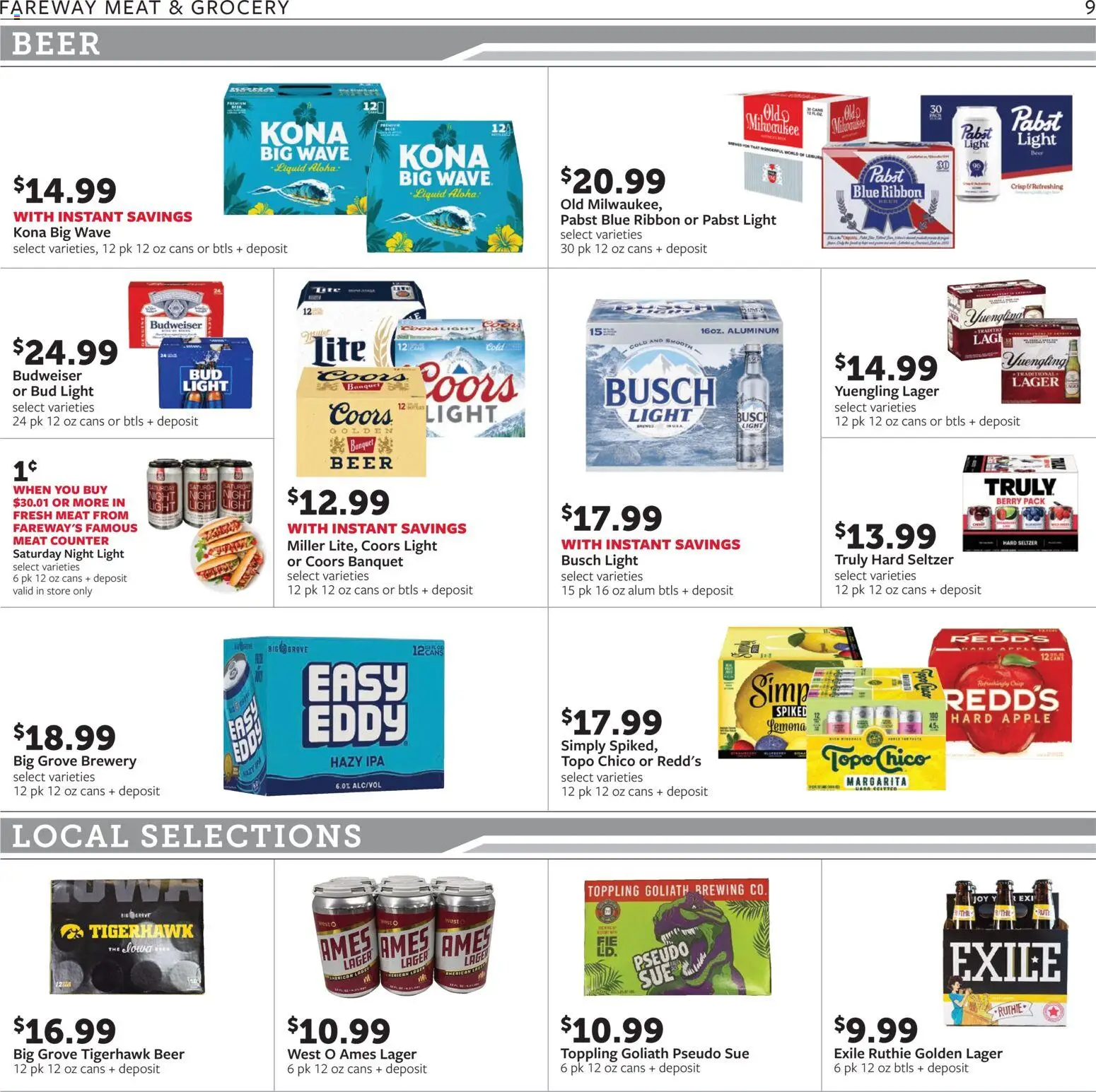 Fareway Weekly Ad - valid from 09/28/2026 | Page: 9 | Products: Meat, Beer