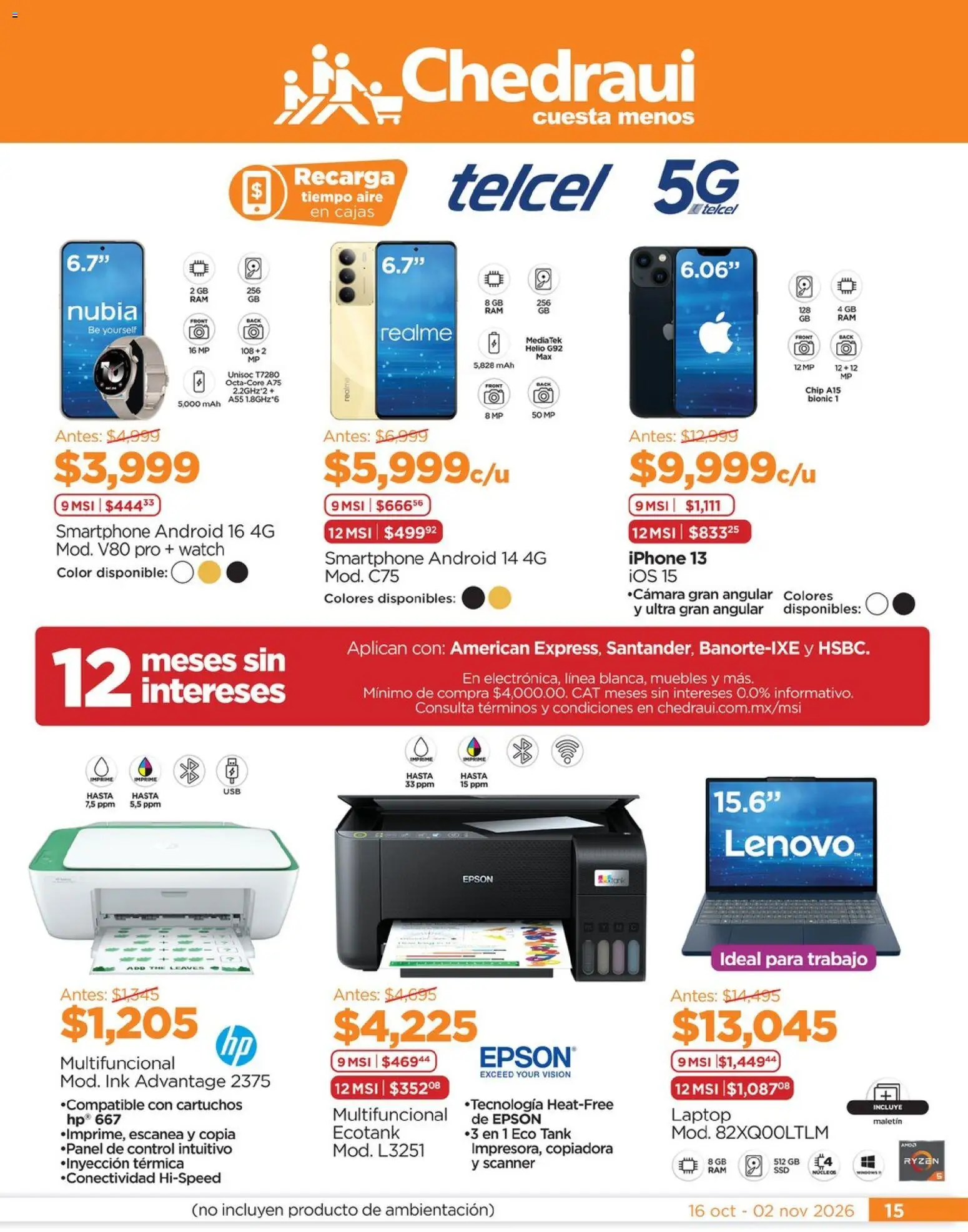Nuevas ofertas de Chedraui válidas en toda la República Mexicana desde el 16/10/2026. ¡Encuentra las mejores ofertas en Chedraui folleto! | Página: 15