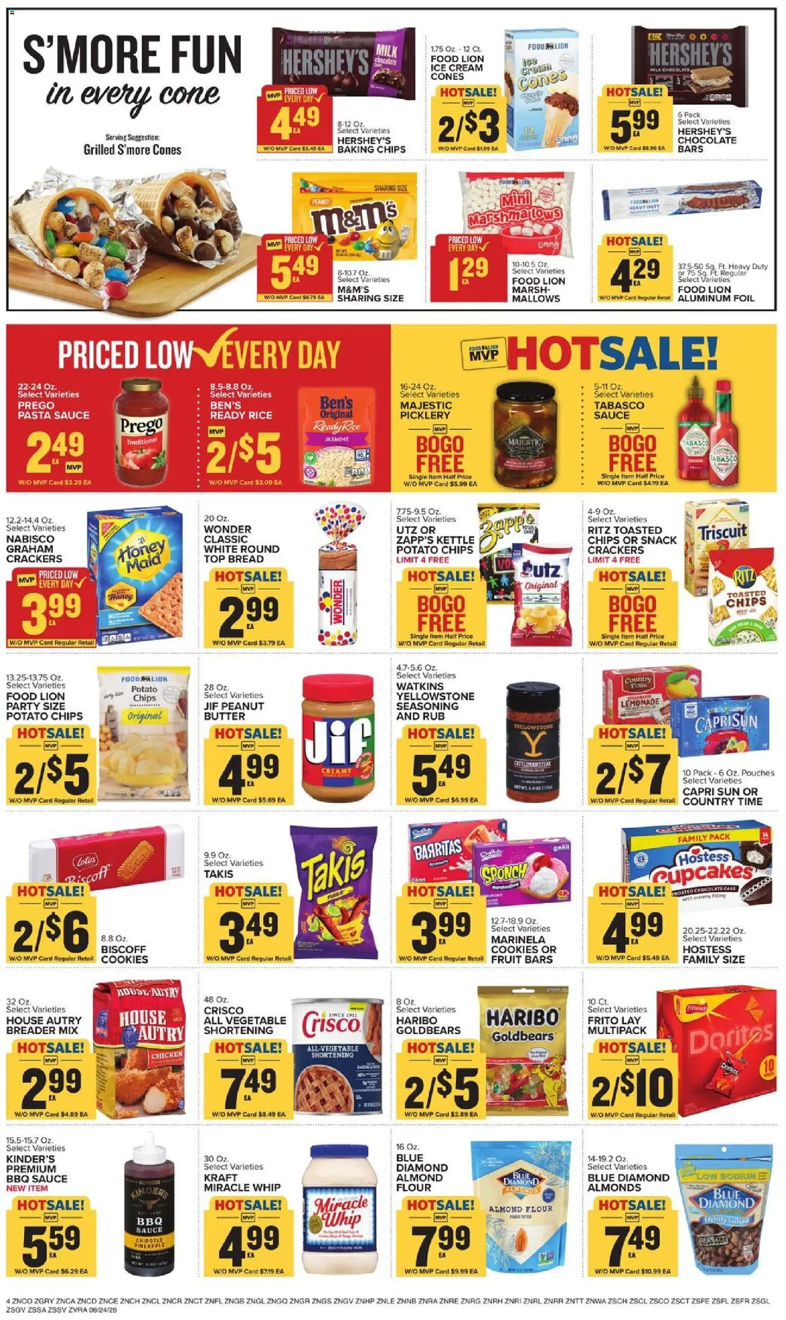 Food Lion Weekly Ad - valid from 06/24/2026 | Page: 8 | Products: Pineapple, Cookies, Ice cream, Kettle