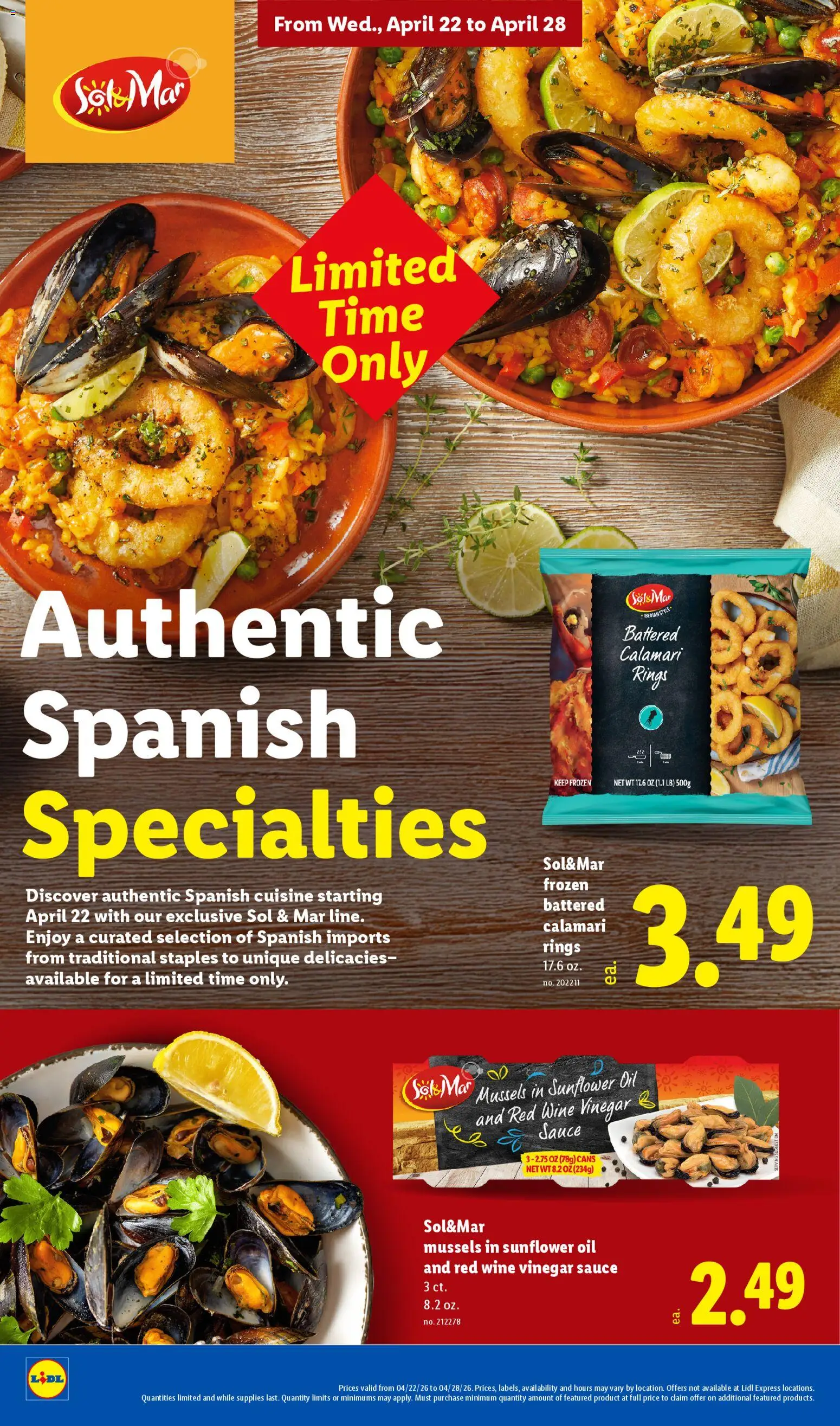 Lidl Weekly Ad - valid from 22.04.2026 | Page: 2 | Products: Vinegar, Oil, Wine, Sauce