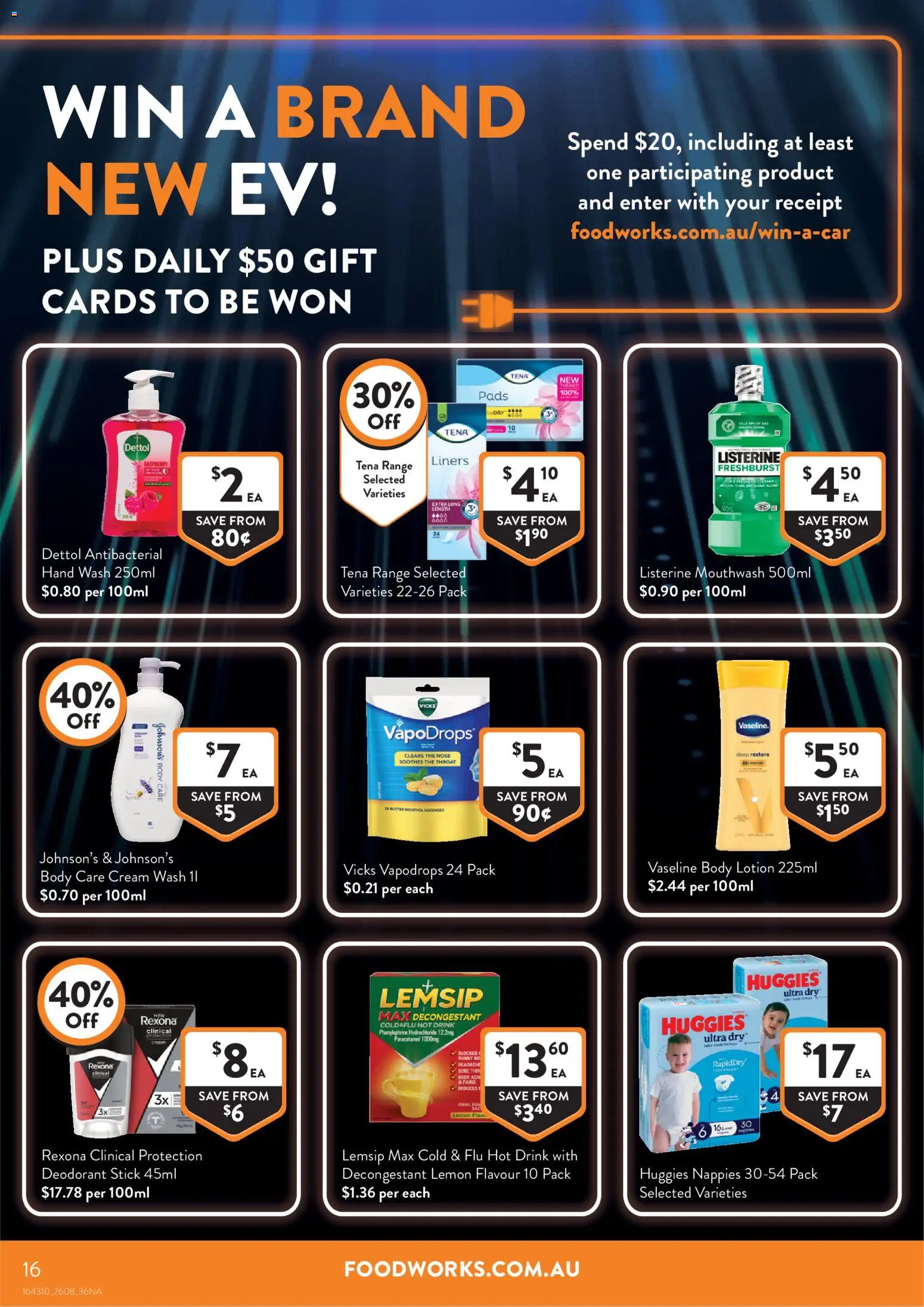 Foodworks catalogue - valid from 26/08/2026 | Page: 16 | Products: Lotion, Nappies, Cream, Lemon