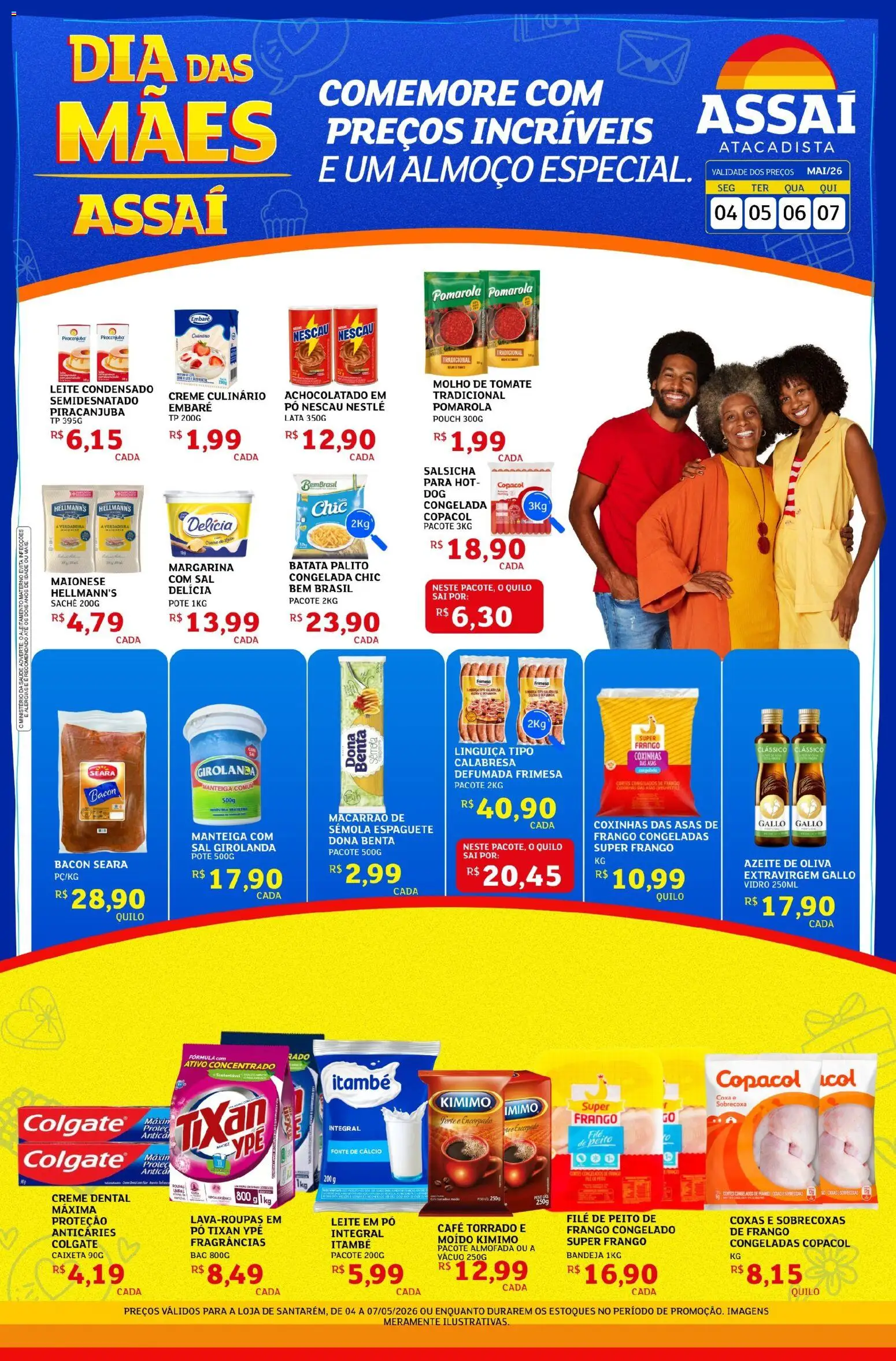 Assaí Atacadista Folheto - válido de 04.05.2026 | Página: 1 | Produtos: Salsicha, Creme, Batata, Maionese
