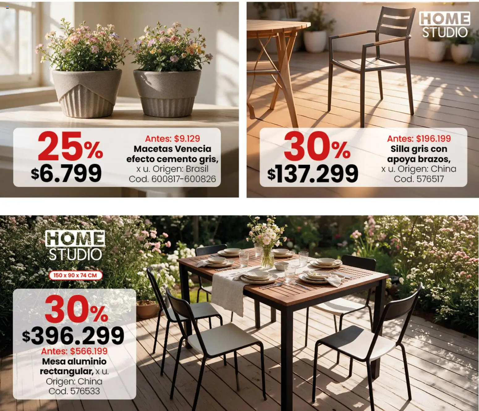 Coto -  Bazar, deco, aire libre y mascotas │ válido desde el 28/09/2026 | Página: 4 | Productos: Mesa, Silla, Maceta, Cemento