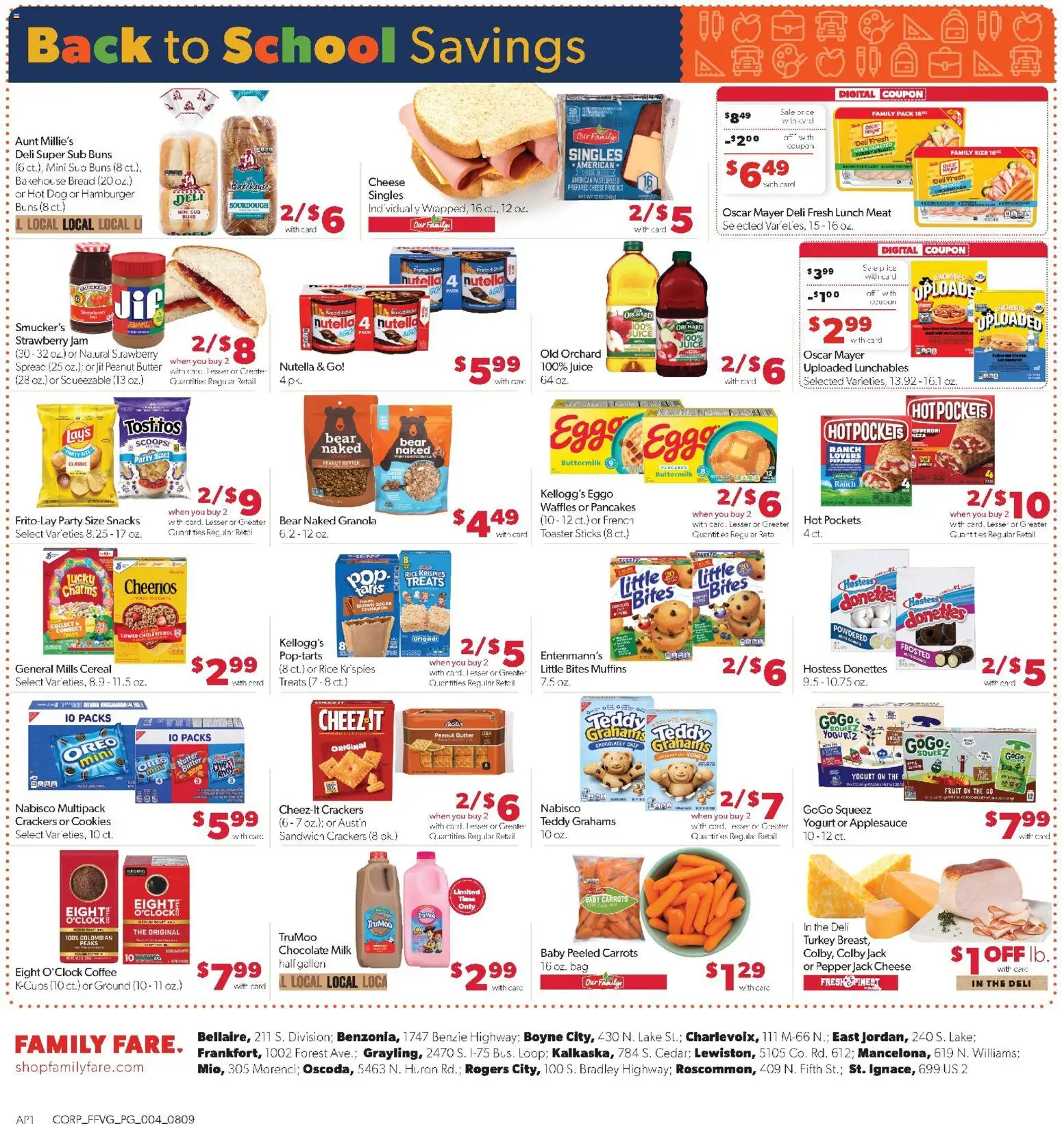 Family Fare Weekly Ad - MI - valid from 08/09/2026 | Page: 4 | Products: Turkey, Butter, Oreo, Bag
