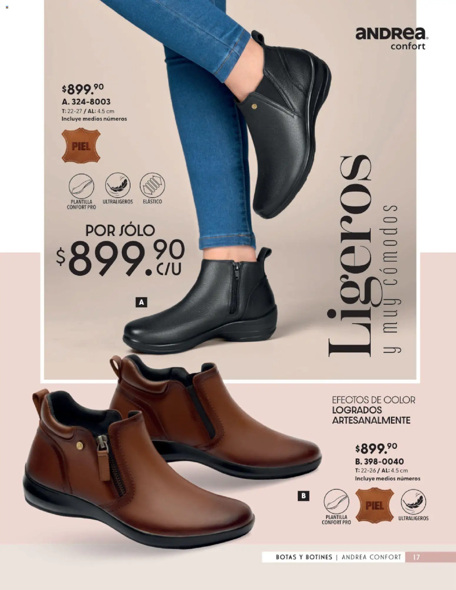 Nuevas ofertas de Andrea válidas en toda la República Mexicana desde el 23/08/2026. ¡Encuentra las mejores ofertas en Andrea catálogo Calzado Confort! | Página: 17