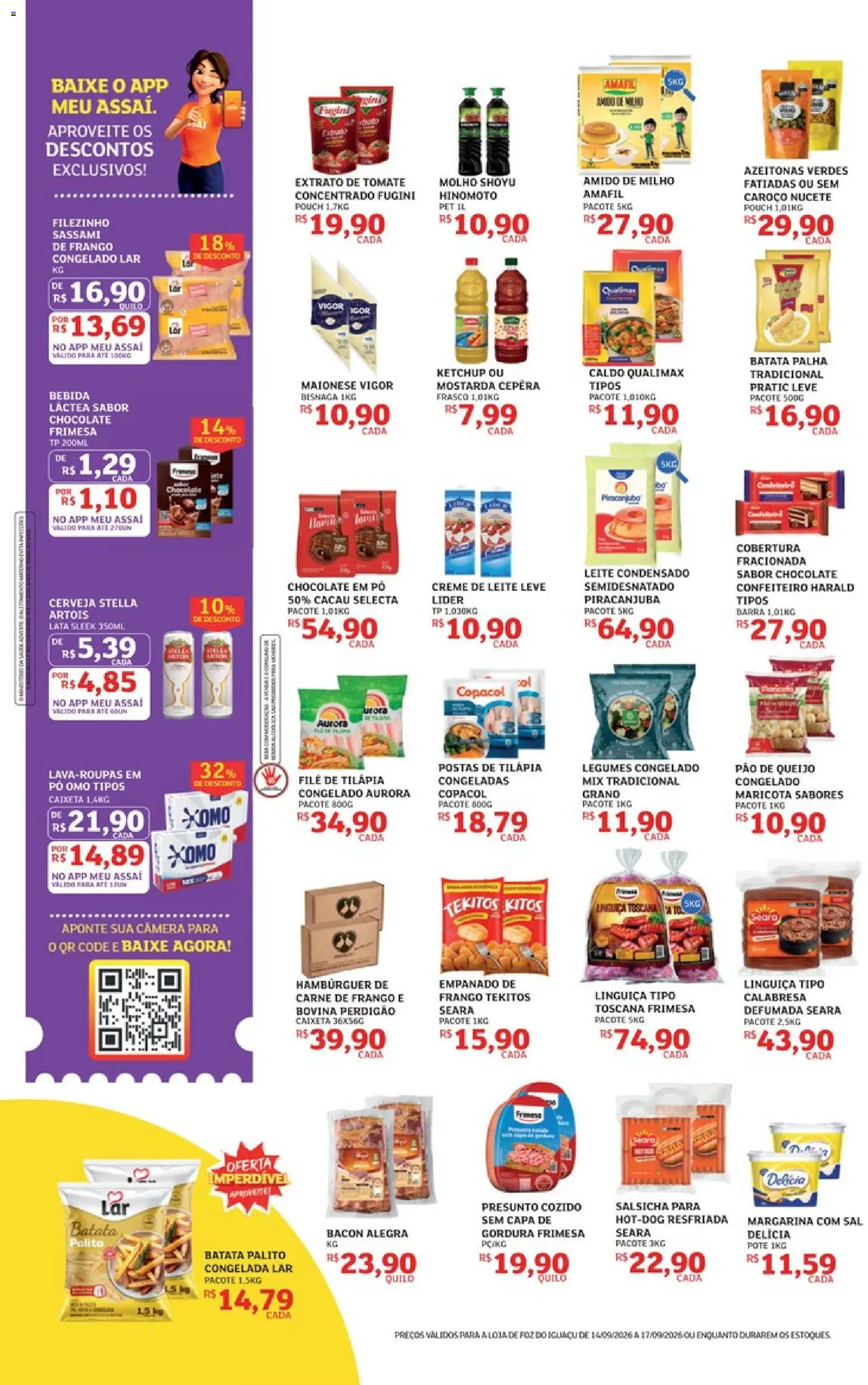Assaí Atacadista Folheto - válido de 14/09/2026 | Página: 2 | Produtos: Azeitonas, Pó, Tilápia, Legumes