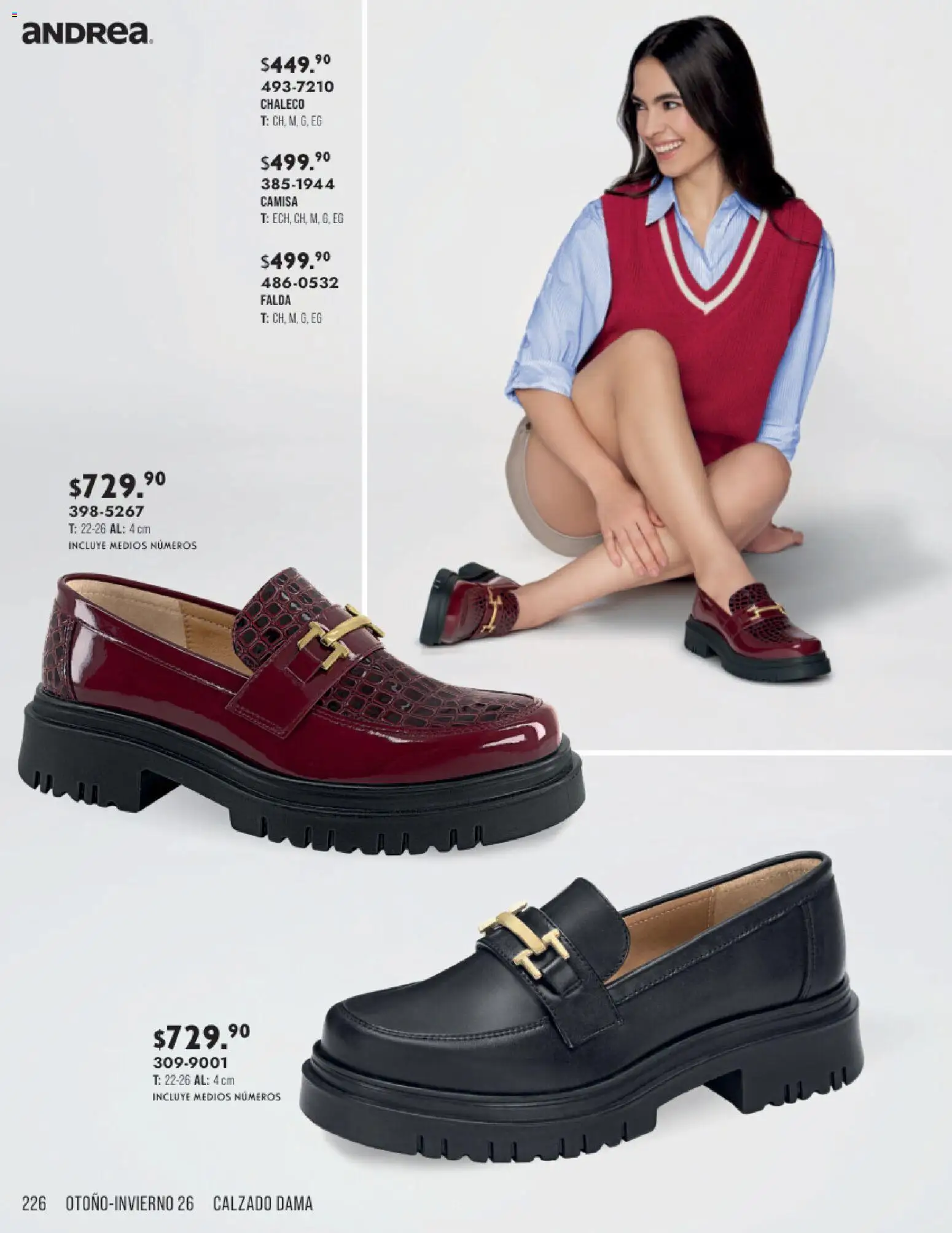 Nuevas ofertas de Andrea válidas en toda la República Mexicana desde el 23/08/2026. ¡Encuentra las mejores ofertas en Andrea catálogo Otoño Invierno! | Página: 226