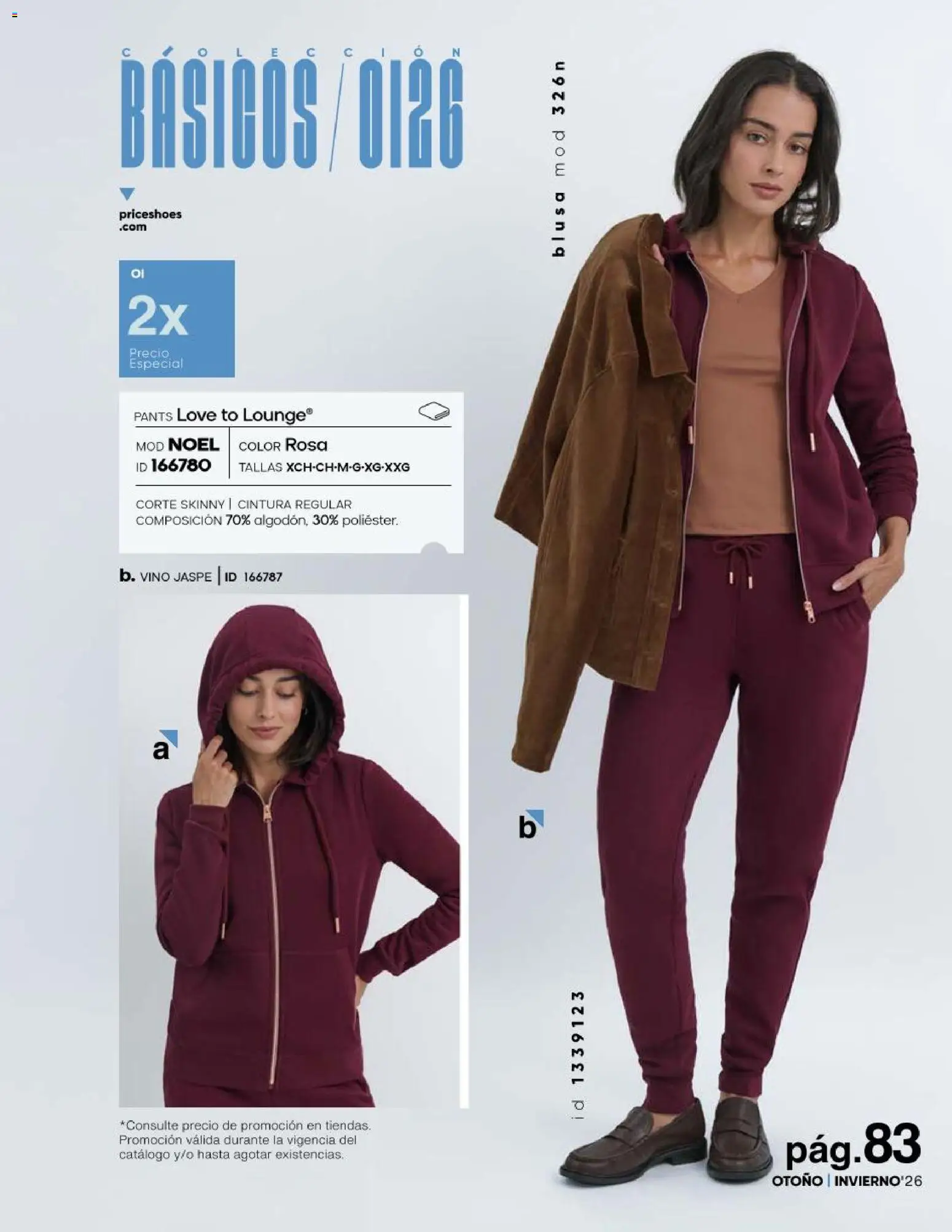 Nuevas ofertas de Price Shoes válidas en toda la República Mexicana desde el 23/07/2026. ¡Encuentra las mejores ofertas en Price Shoes catálogo Básicos! | Página: 83 | Productos: Blusa, Vino, Pants