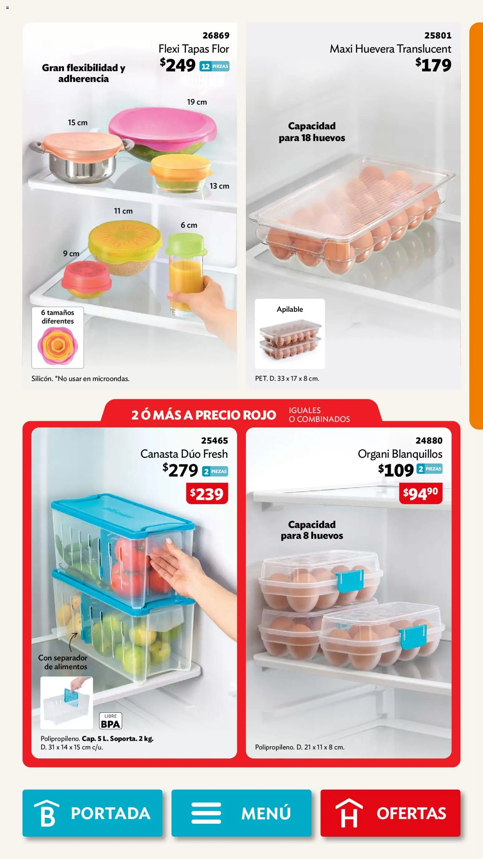 Nuevas ofertas de Betterware válidas en toda la República Mexicana desde el 03/08/2026. ¡Encuentra las mejores ofertas en Betterware campaña 8 2026! | Página: 21 | Productos: Huevos, Alimentos, Canasta
