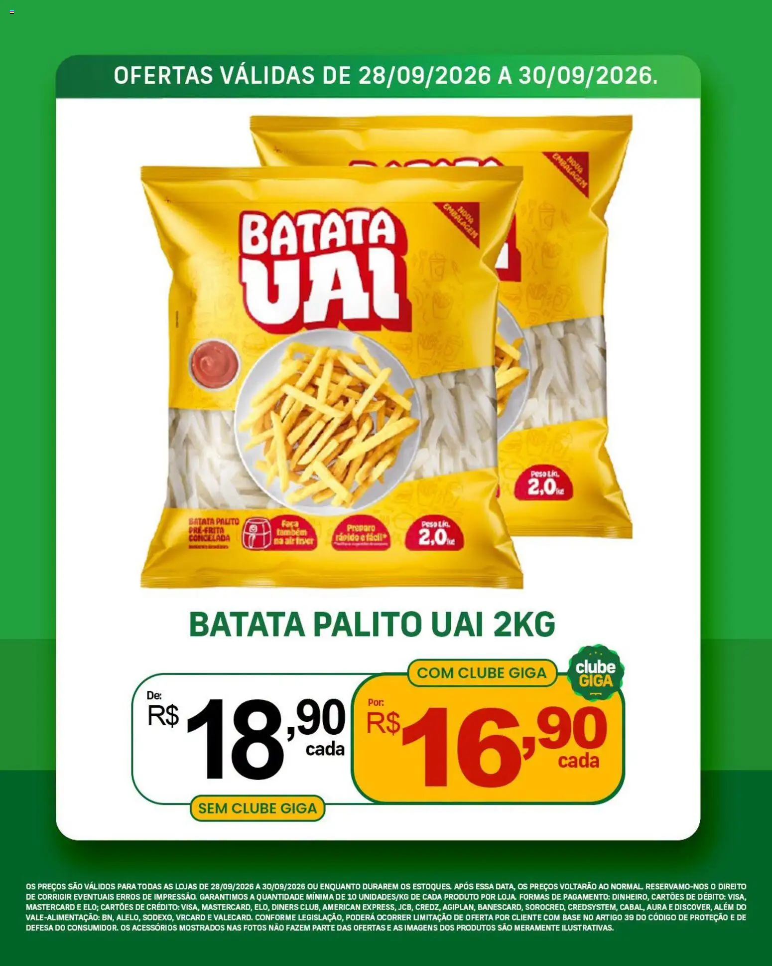 GIGA Atacado Folheto - válido de 28/09/2026 | Página: 5 | Produtos: Base, Batata