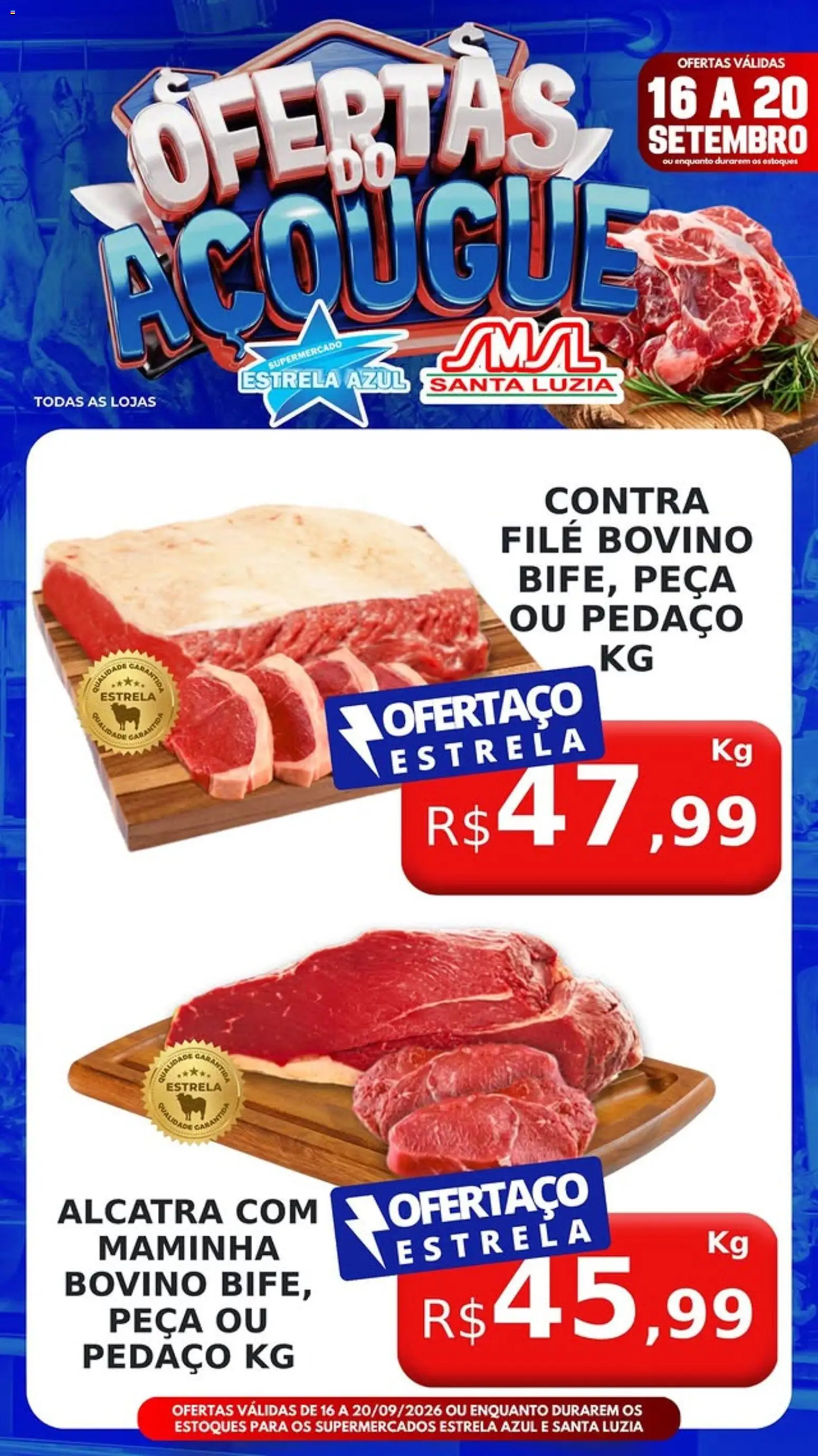 Estrela Azul Folheto - válido de 16/09/2026 | Página: 4 | Produtos: Alcatra, Contra filé, Maminha