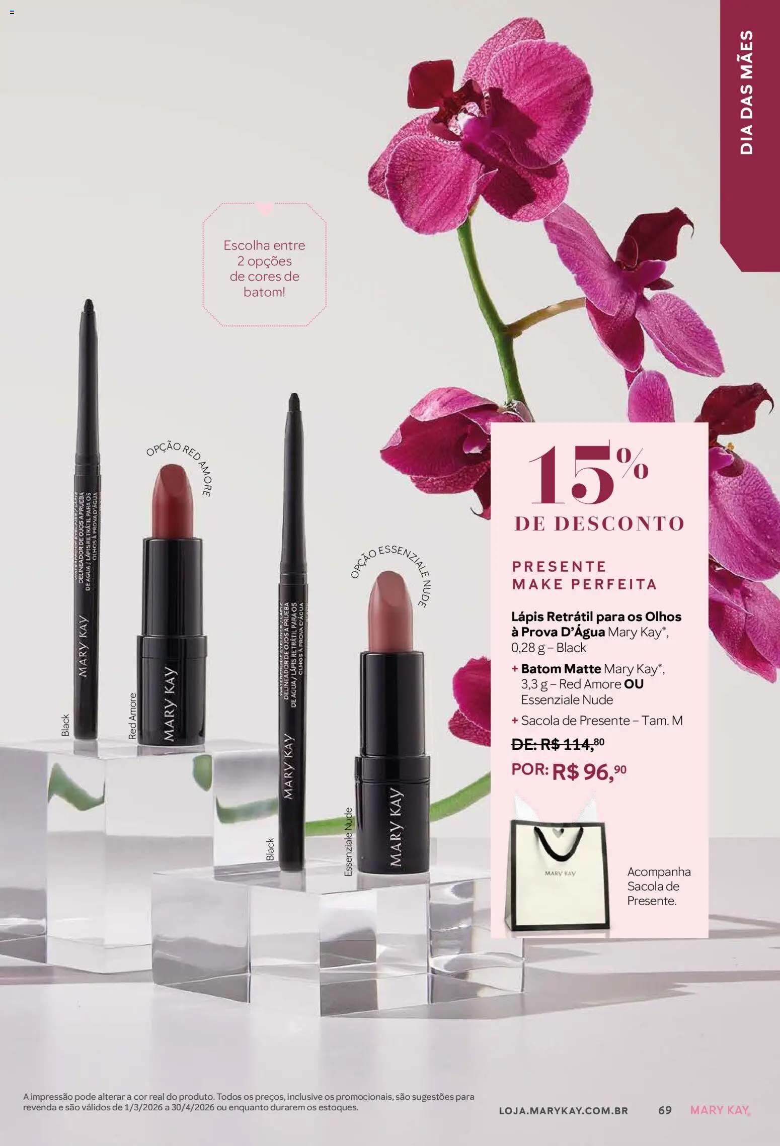 Mary Kay Folheto - válido de 01/03/2026 | Página: 69 | Produtos: Delineador, Batom, Lápis
