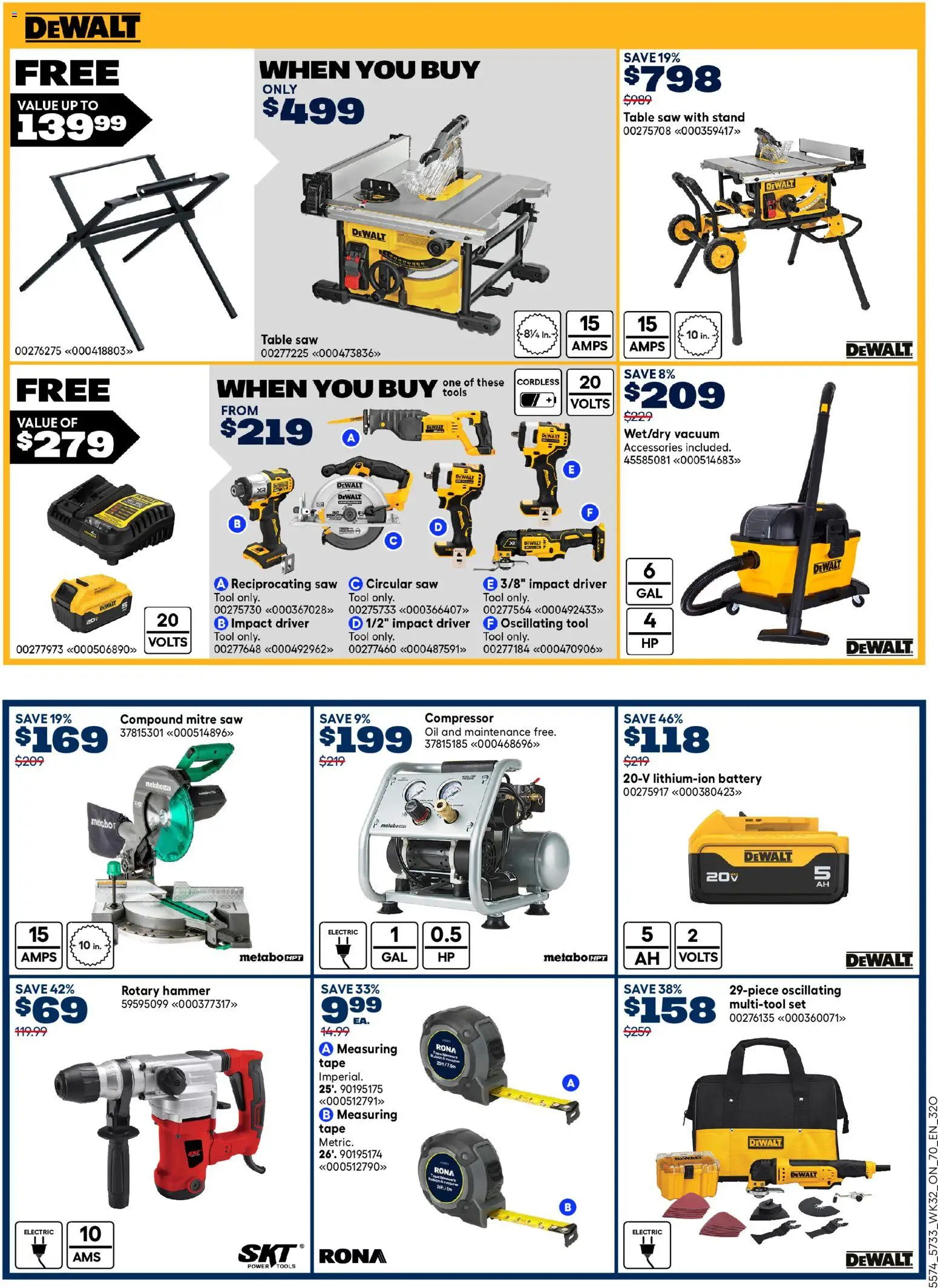 Rona flyer valid from Sep 3, 2026 | Page: 23 | Products: Compressor, Tools, Battery, Oil