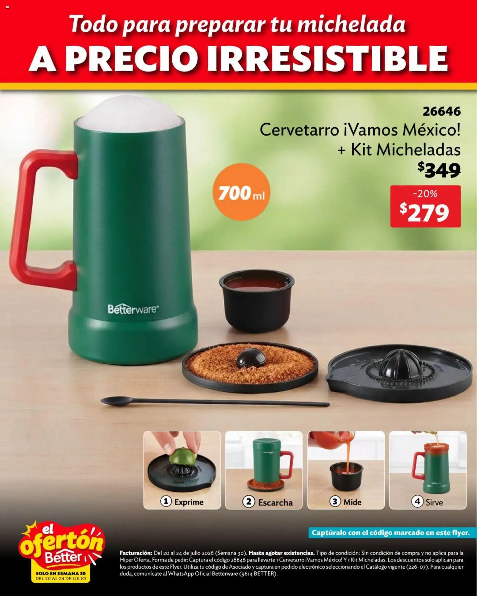 Nuevas ofertas de Betterware válidas en toda la República Mexicana desde el 20/07/2026. ¡Encuentra las mejores ofertas en Betterware catálogo El Ofertón! | Página: 9