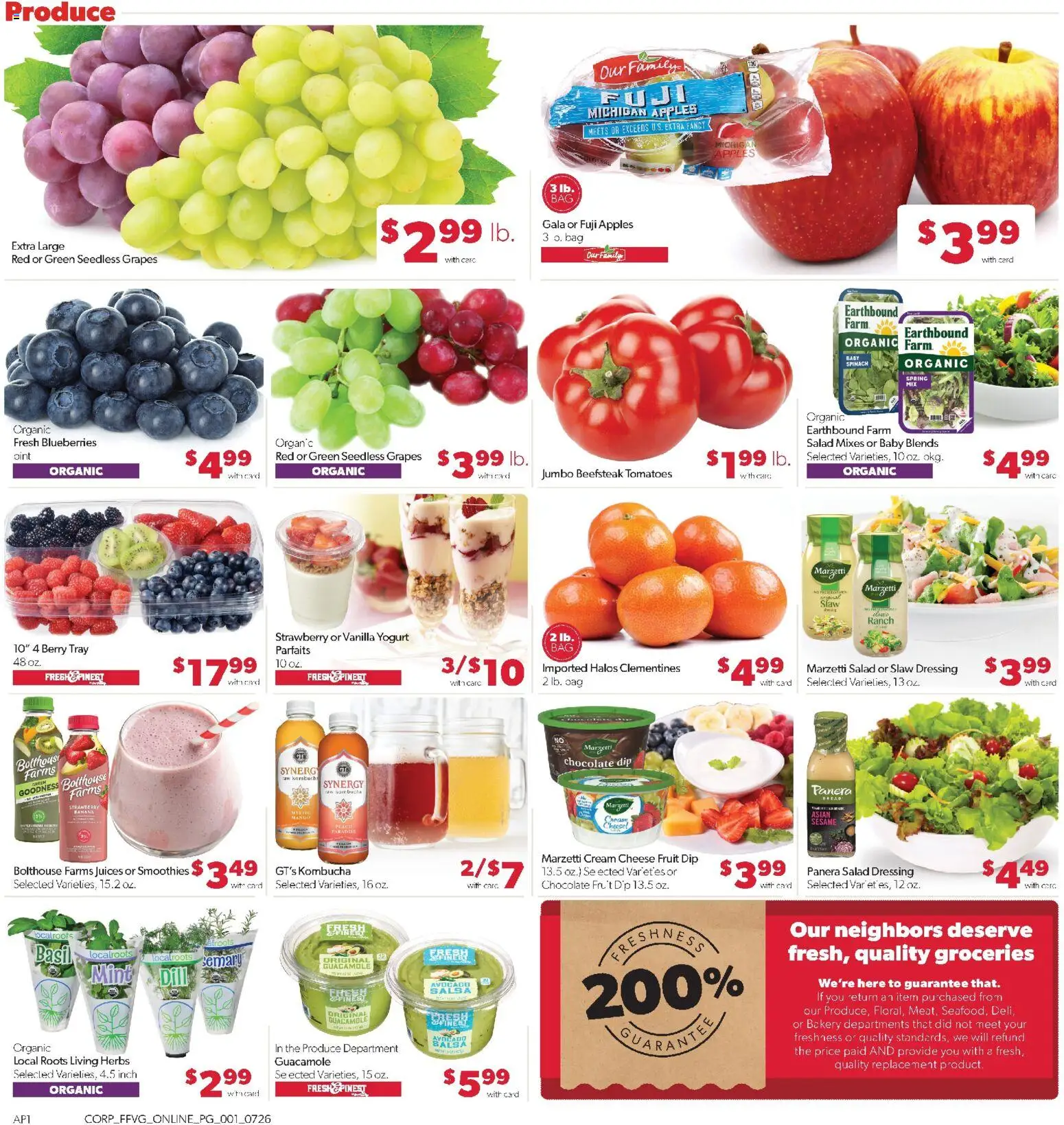 Family Fare Weekly Ad - valid from 07/26/2026 | Page: 5 | Products: Bakery, Spinach, Cream, Peach