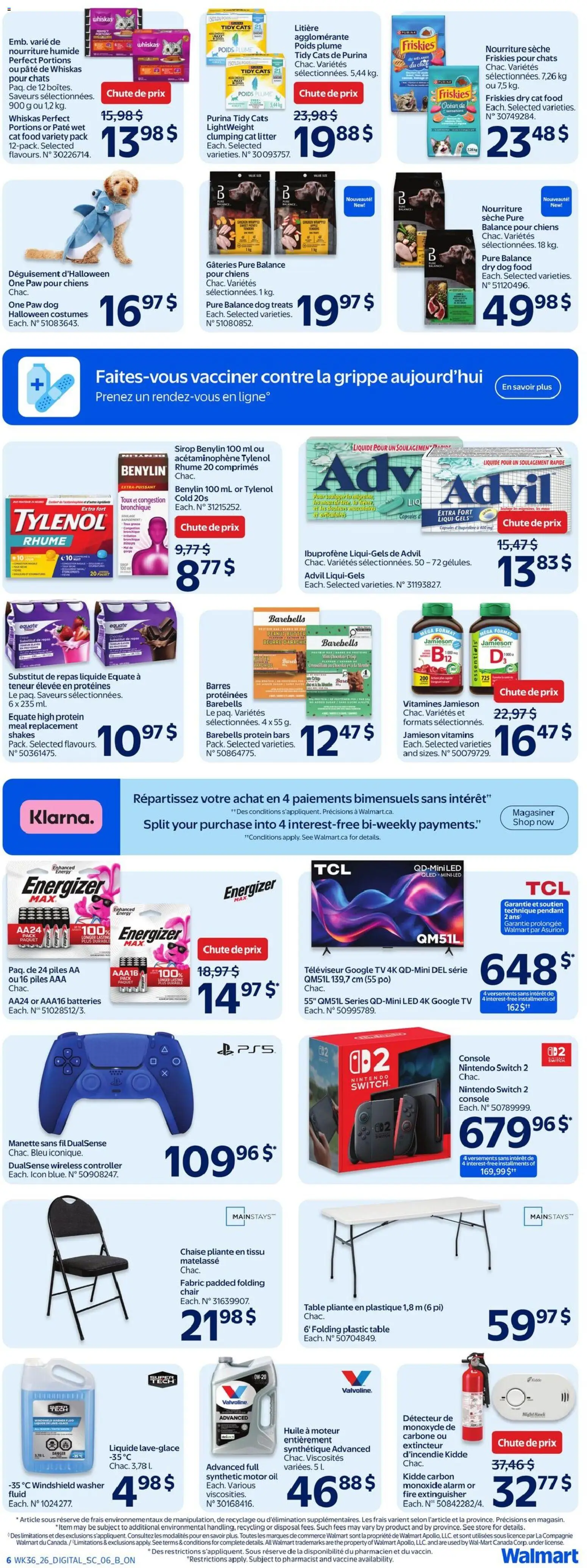 Walmart flyer valid from Oct 1, 2026 | Page: 17 | Products: Tv, Pâté, Dog food, Oil