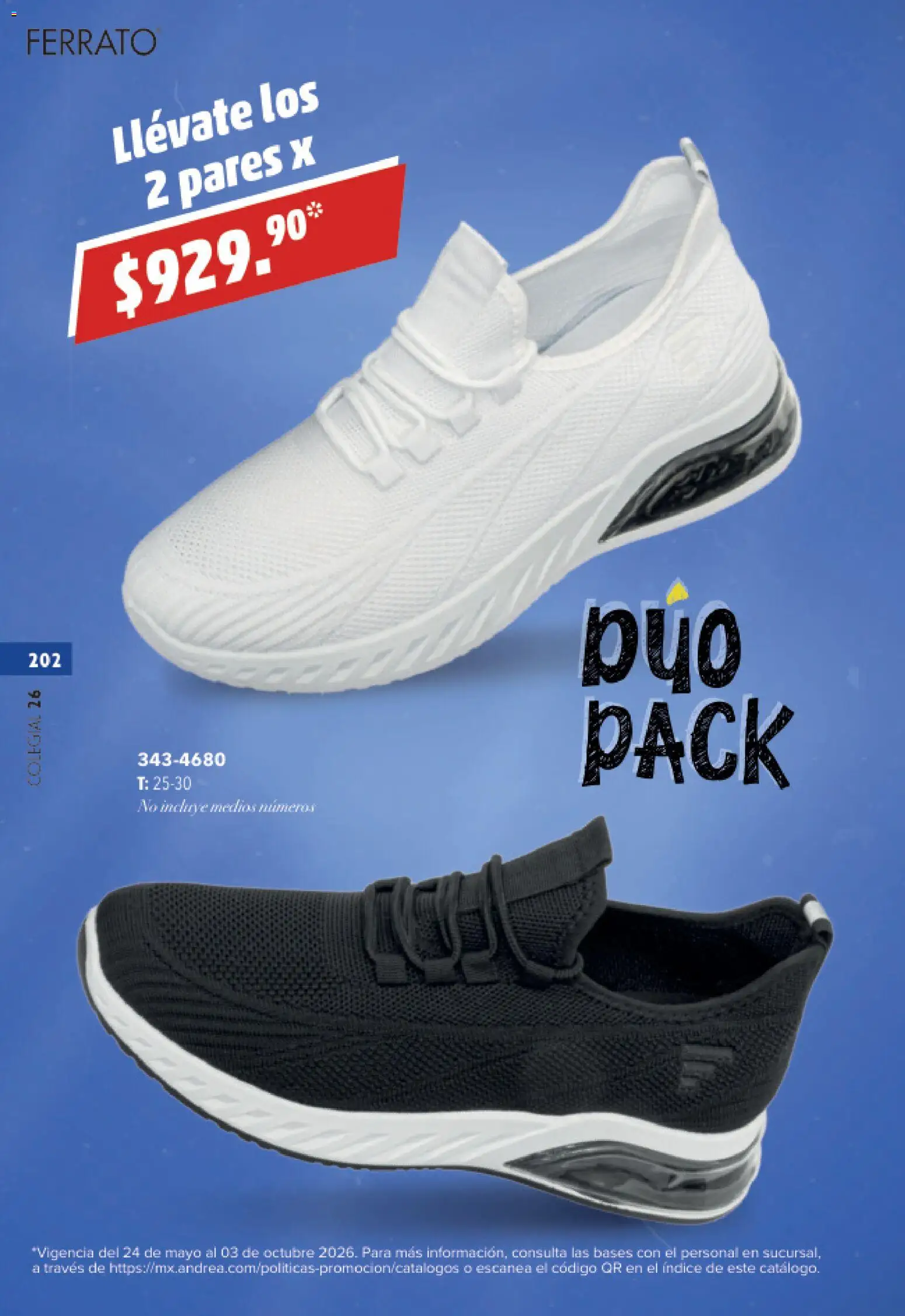 Nuevas ofertas de Andrea válidas en toda la República Mexicana desde el 23/05/2026. ¡Encuentra las mejores ofertas en Andrea catálogo Colegial! | Página: 202