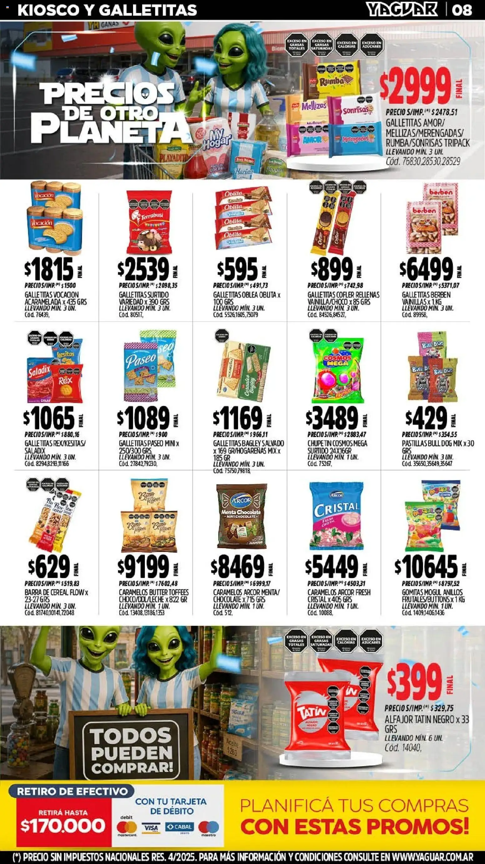 Yaguar - Oferta Semanal Mendoza │ válido desde el 06/07/2026 | Página: 9 | Productos: Galletitas, Aceite, Chocolate, Alfajor