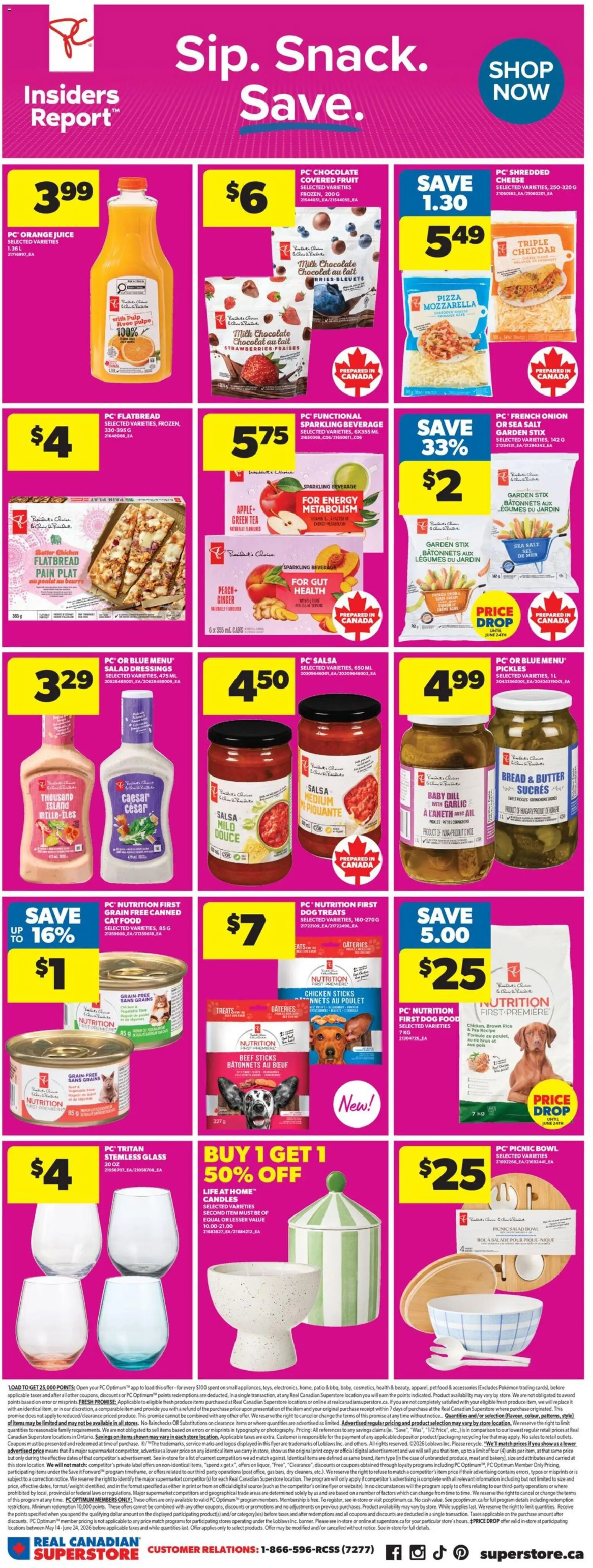 Real Canadian Superstore flyer valid from 11.06.2026 | Page: 12 | Products: Cream, Case, Milk, Pizza