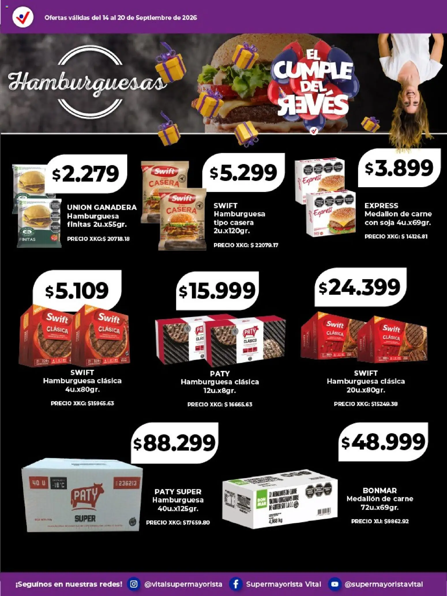Vital - Especial de frescos │ válido desde el 14/09/2026 | Página: 8 | Productos: Carne, Hamburguesa