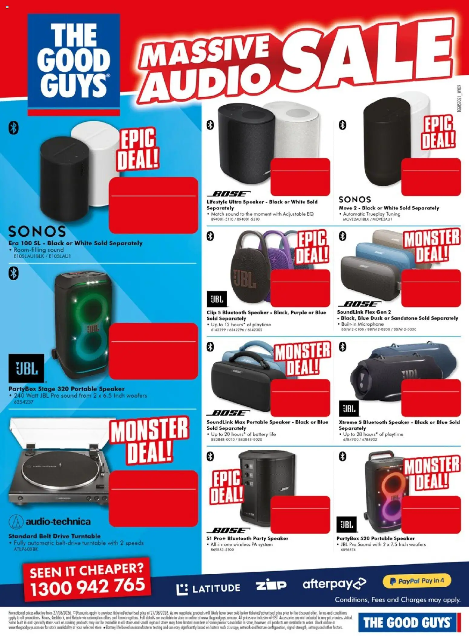 The Good Guys catalogue - valid from 27/08/2026 | Page: 5 | Products: Battery, Clip, Speaker, Portable
