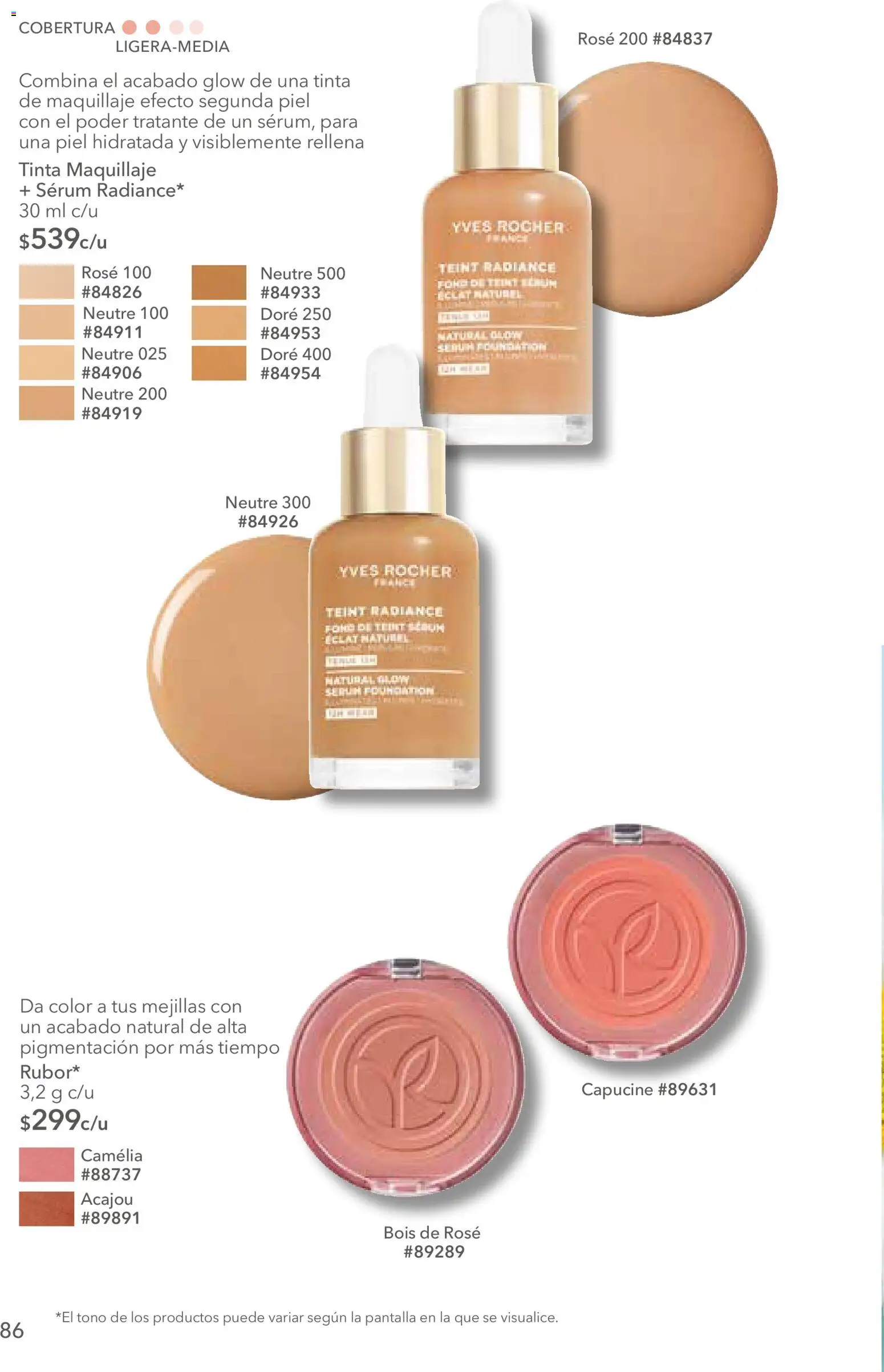 Nuevas ofertas de Yves Rocher válidas en toda la República Mexicana desde el 06/10/2026. ¡Encuentra las mejores ofertas en Yves Rocher campaña 14 2026! | Página: 88 | Productos: Serum, Maquillaje