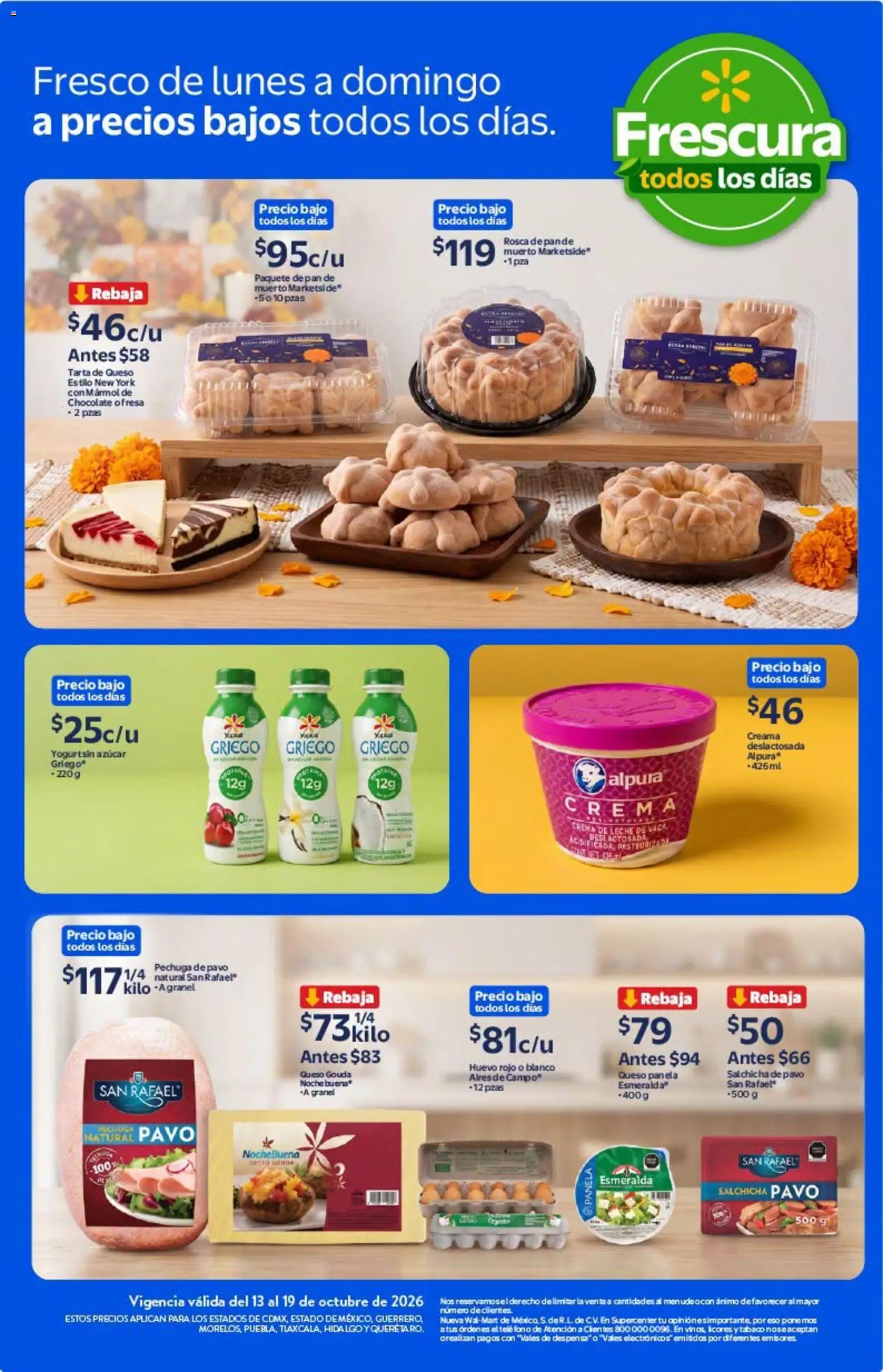 Nuevas ofertas de Walmart válidas en toda la República Mexicana desde el 13/10/2026. ¡Encuentra las mejores ofertas en Walmart folleto Calidad y frescura a precios bajos todos los días.! | Página: 3