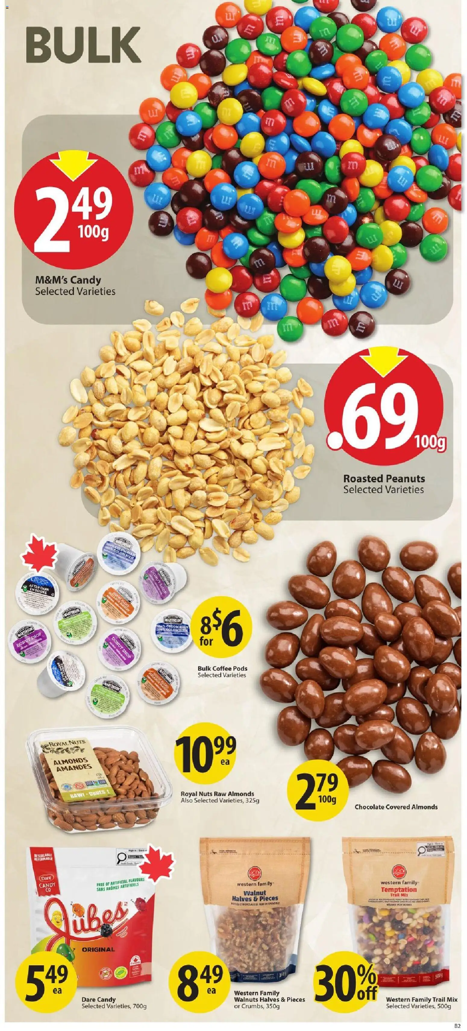 Save on foods flyer valid from Aug 20, 2026 | Page: 22 | Products: Nuts, Walnuts, Coffee, Donut