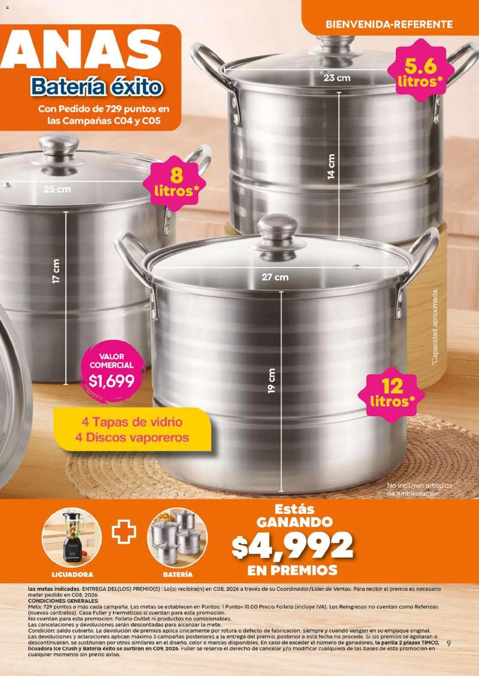 Nuevas ofertas de Fuller válidas en toda la República Mexicana desde el 27.05.2026. ¡Encuentra las mejores ofertas en Fuller Gana Más 4 2026! | Página: 9 | Productos: Licuadora, Batería