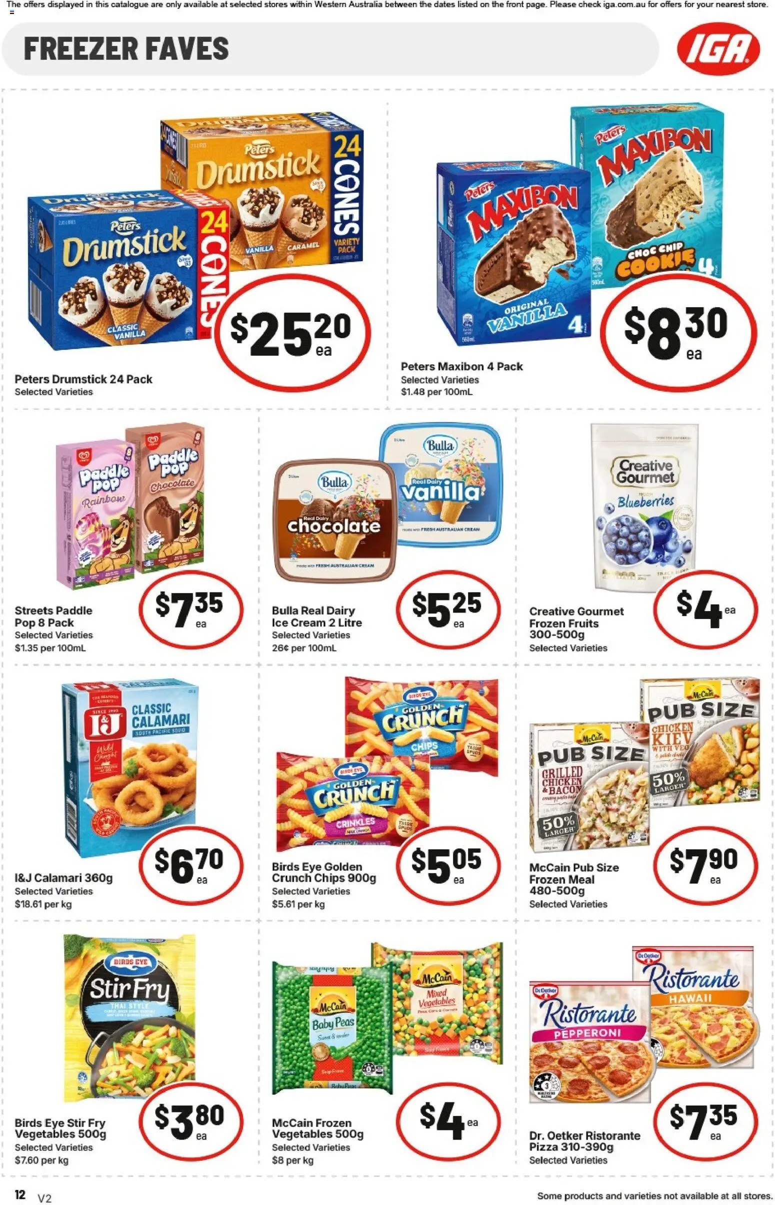 IGA catalogue - valid from 01/07/2026 | Page: 12 | Products: Dairy, Chips, Cream, Blueberries