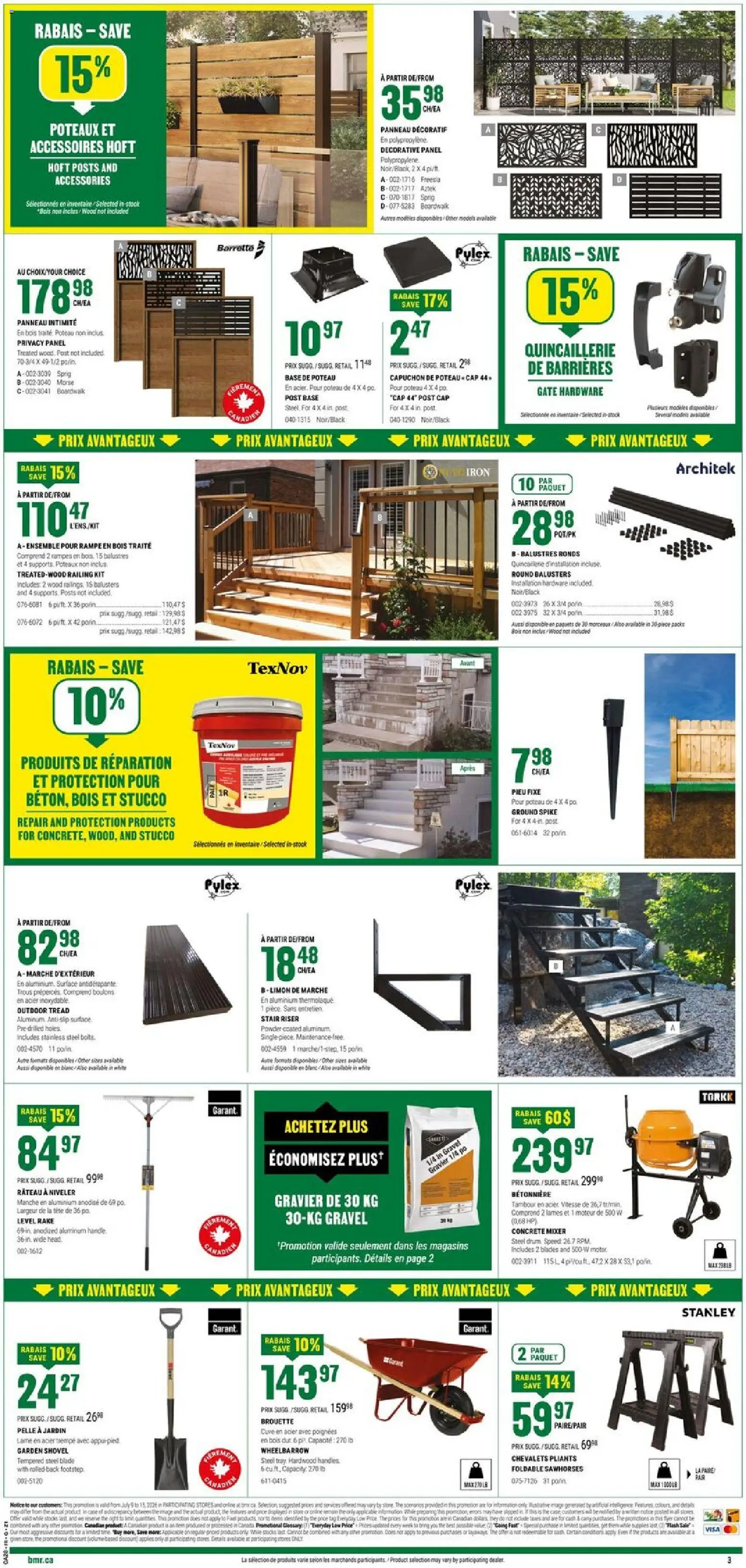BMR flyer valid from Jul 9, 2026 | Page: 4 | Products: Cap, Case, Mixer, Powder