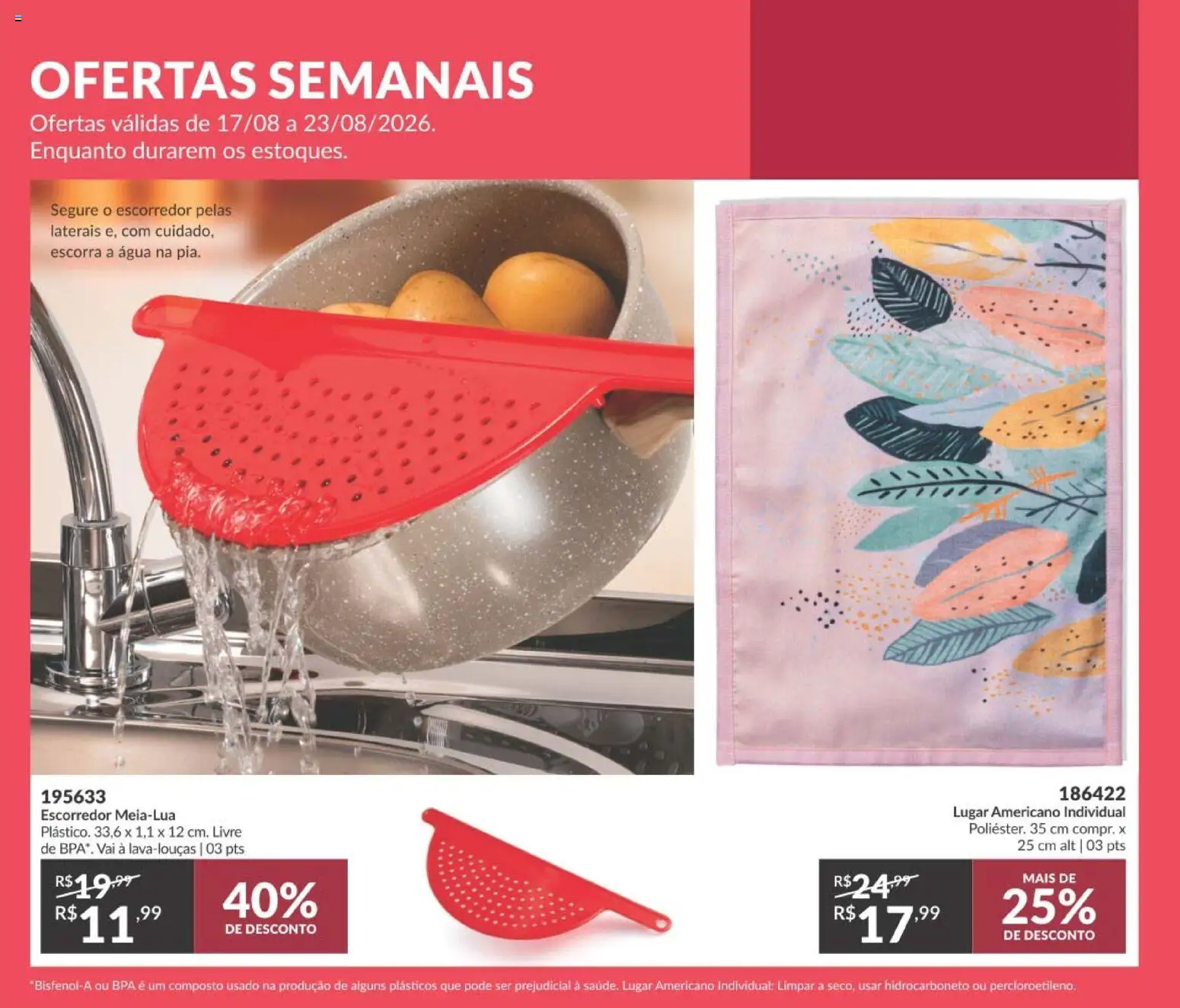Avon Folheto - válido de 01/09/2026 | Página: 85 | Produtos: Escorredor, Água