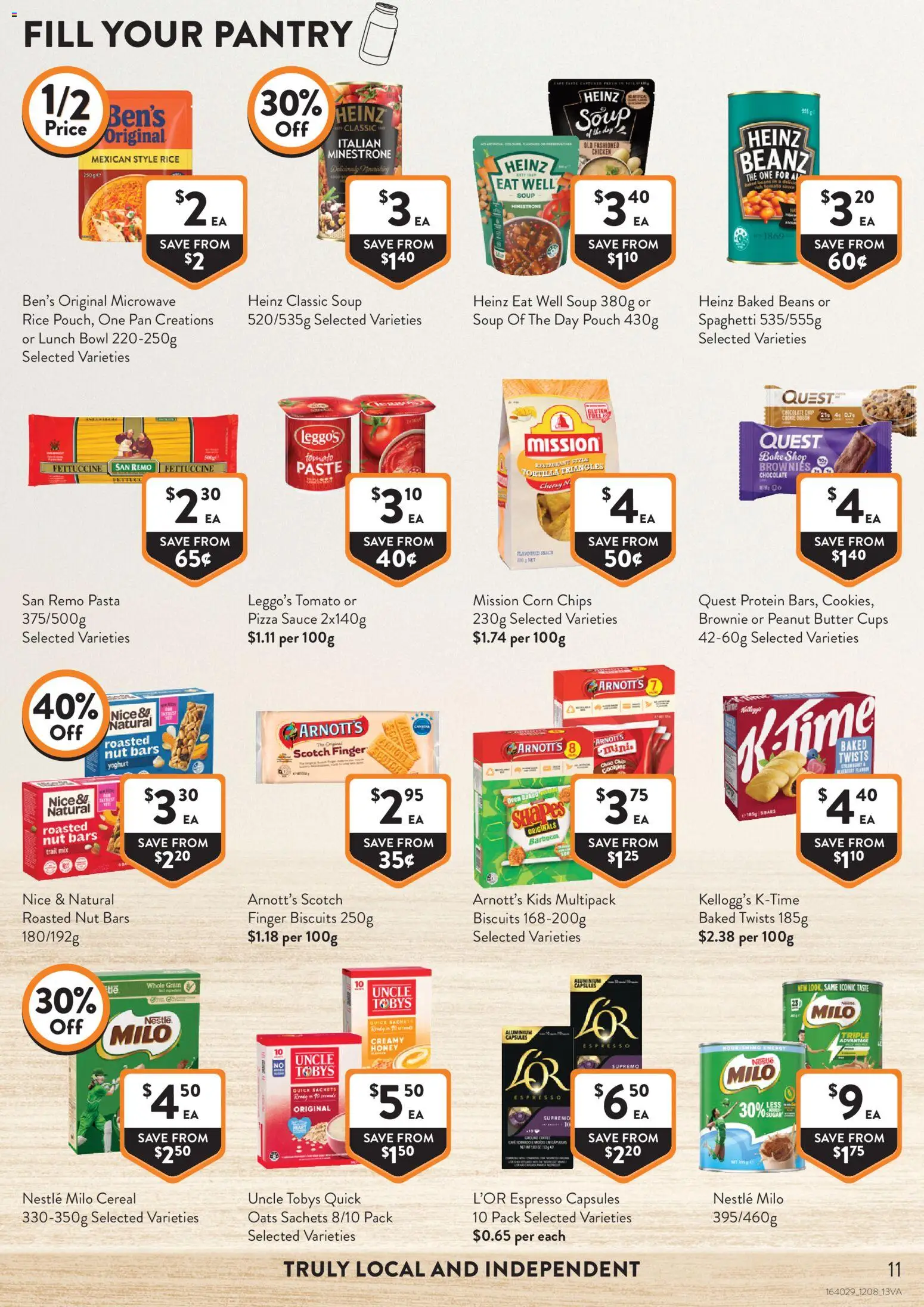 Foodworks catalogue - valid from 12/08/2026 | Page: 11 | Products: Honey, Rice, Oats, Spaghetti