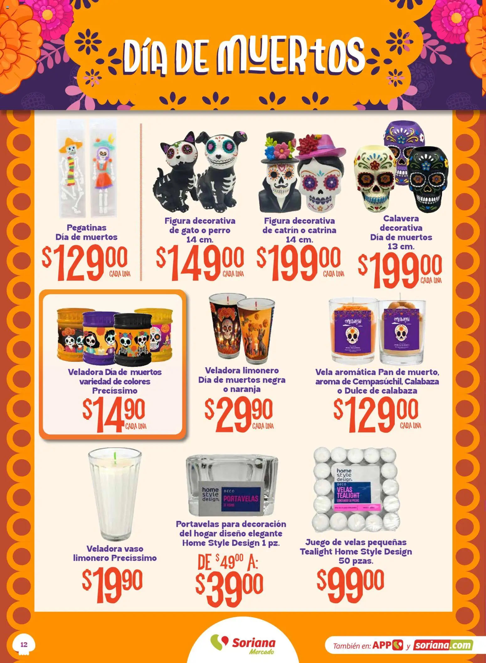 Nuevas ofertas de Soriana válidas en toda la República Mexicana desde el 08/09/2026. ¡Encuentra las mejores ofertas en Soriana Halloween y Día de muertos Mercado Nacional! | Página: 12