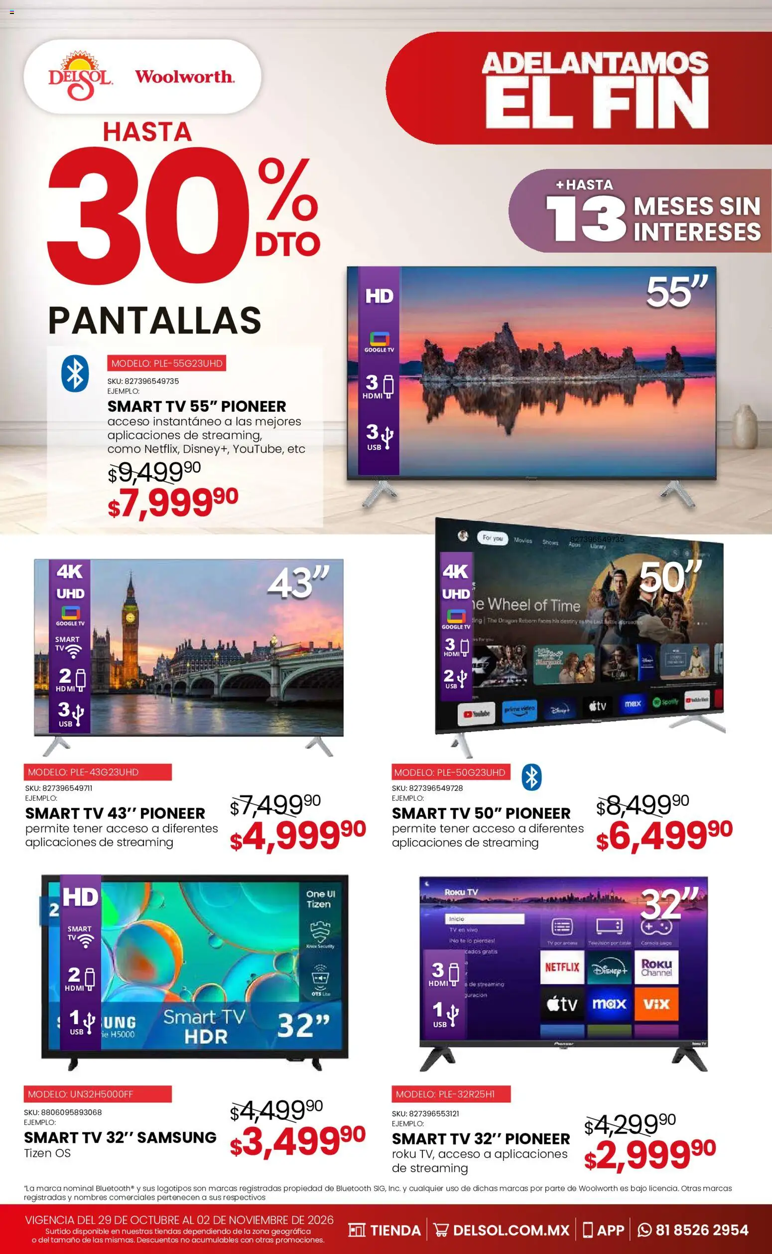Nuevas ofertas de Del Sol y Woolworth válidas en toda la República Mexicana desde el 29/10/2026. ¡Encuentra las mejores ofertas en Del Sol y Woolworth Buen Fin! | Página: 9