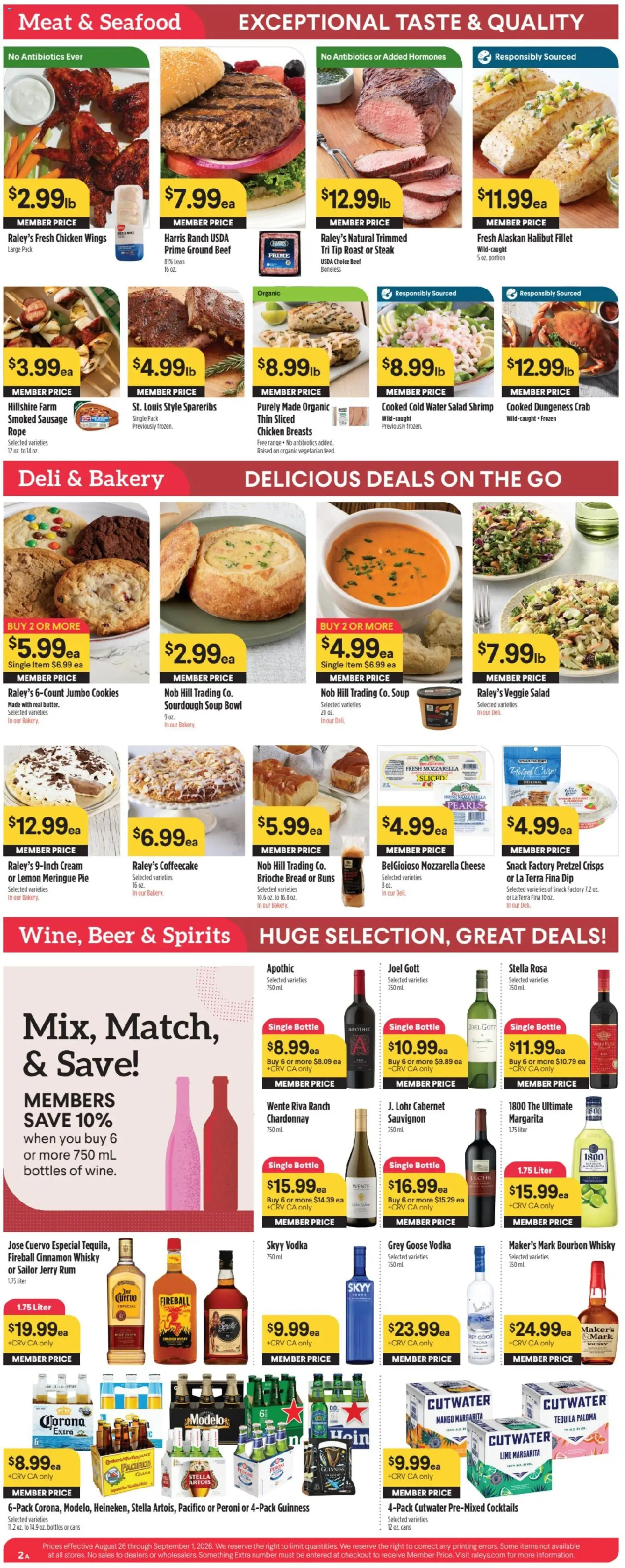 Raley's Weekly Ad - valid from 08/26/2026 | Page: 3 | Products: Chicken, Beer, Mango, Steak