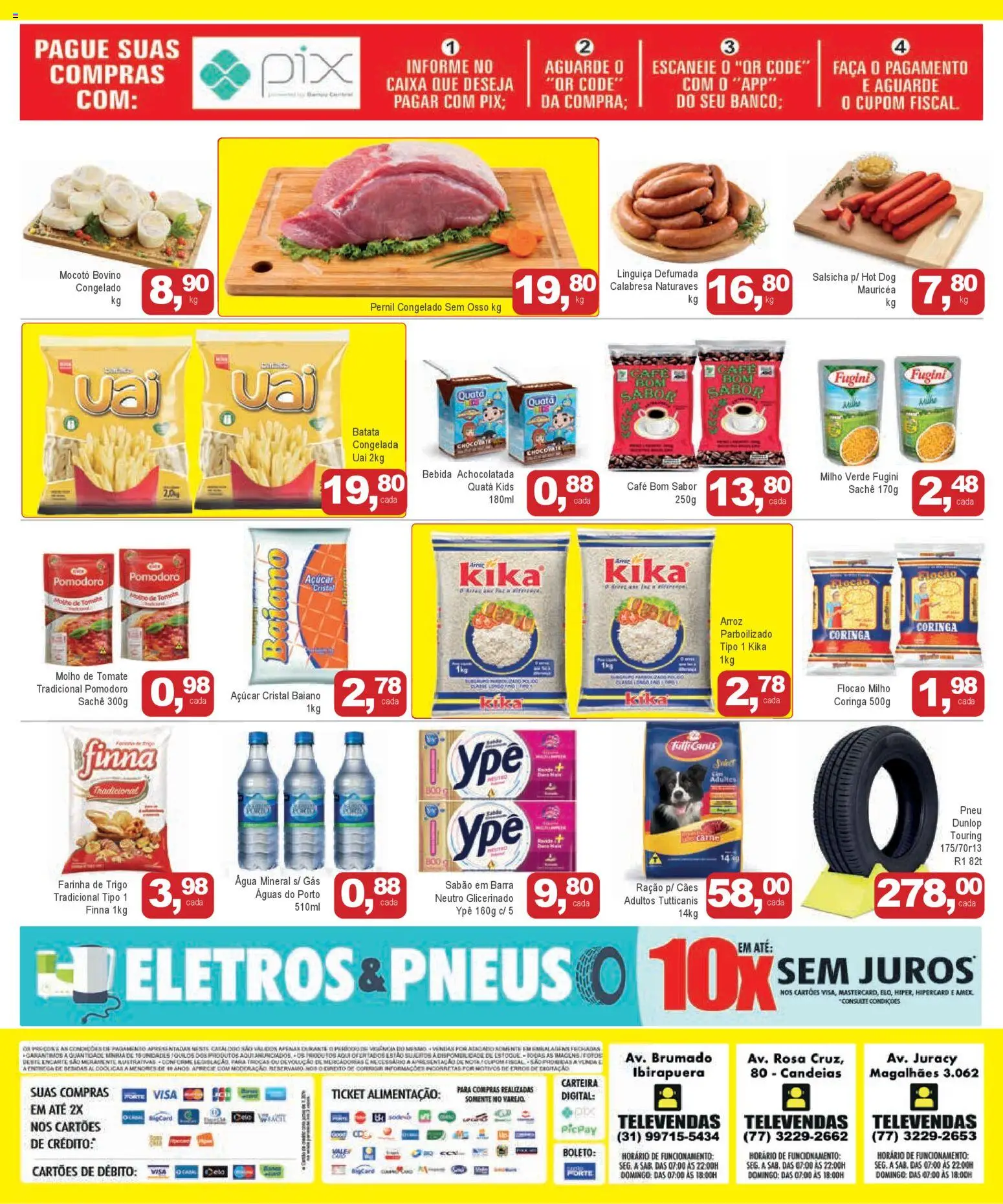 Mineirão Atacarejo Folheto - válido de 09.03.2026 | Página: 2 | Produtos: Salsicha, Caixa, Pneus, Bebida