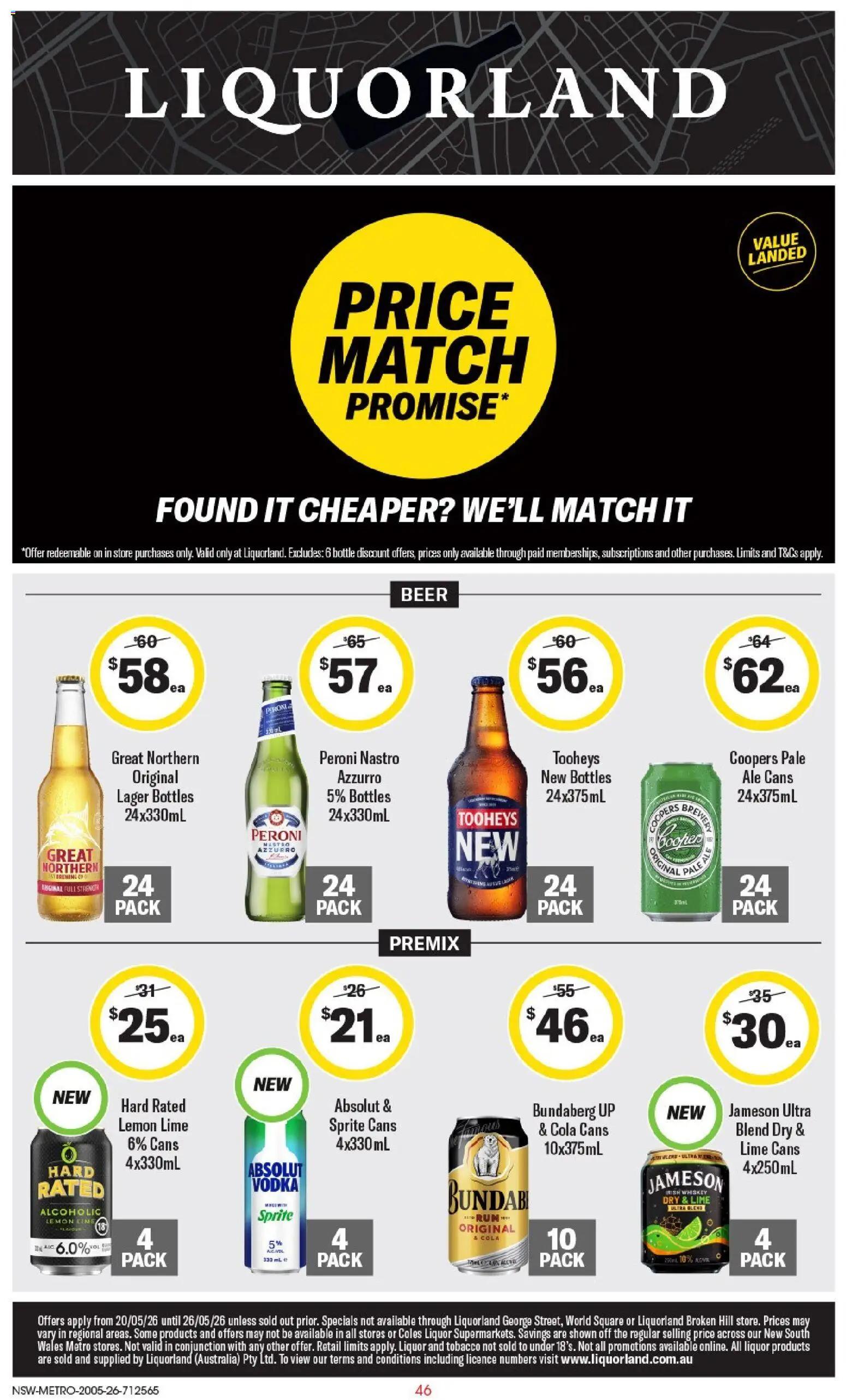 Liquorland catalogue - valid from 19.05.2026 | Page: 1 | Products: Vodka, Whiskey, Lemon, Lime