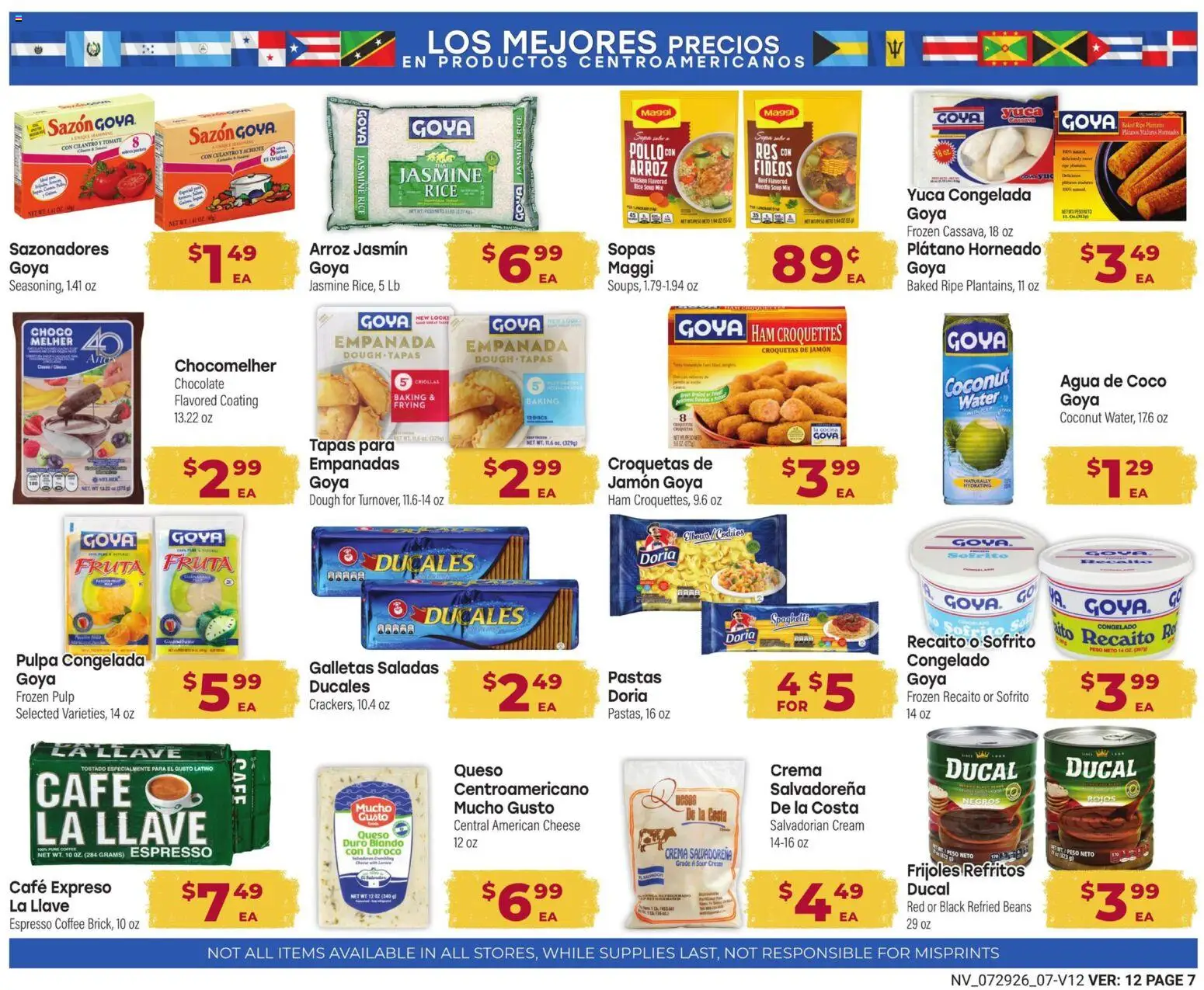 Cardenas Monthly Ad - valid from 07/29/2026 | Page: 7 | Products: Coffee, Ham, Sour cream, Cream
