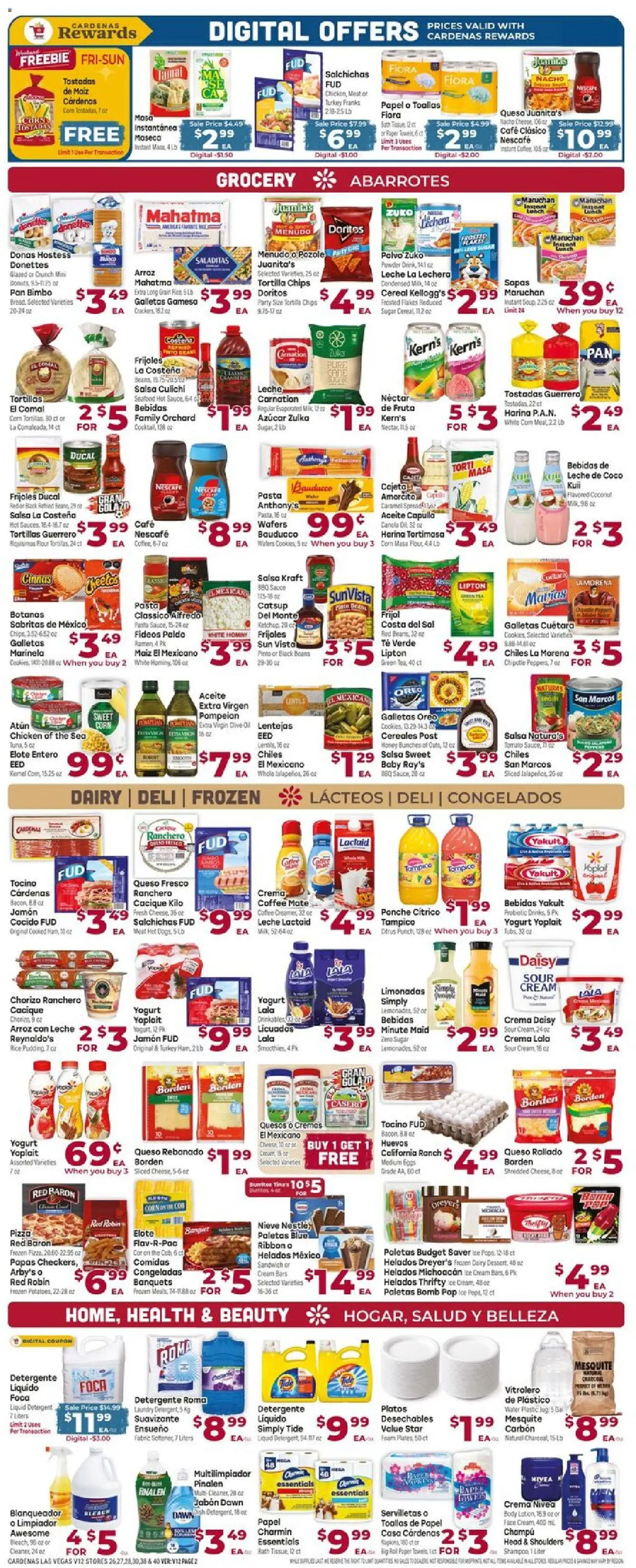 Cardenas Weekly Ad - NV - valid from 17.06.2026 | Page: 2 | Products: Corn, Flakes, Ice cream, Seafood