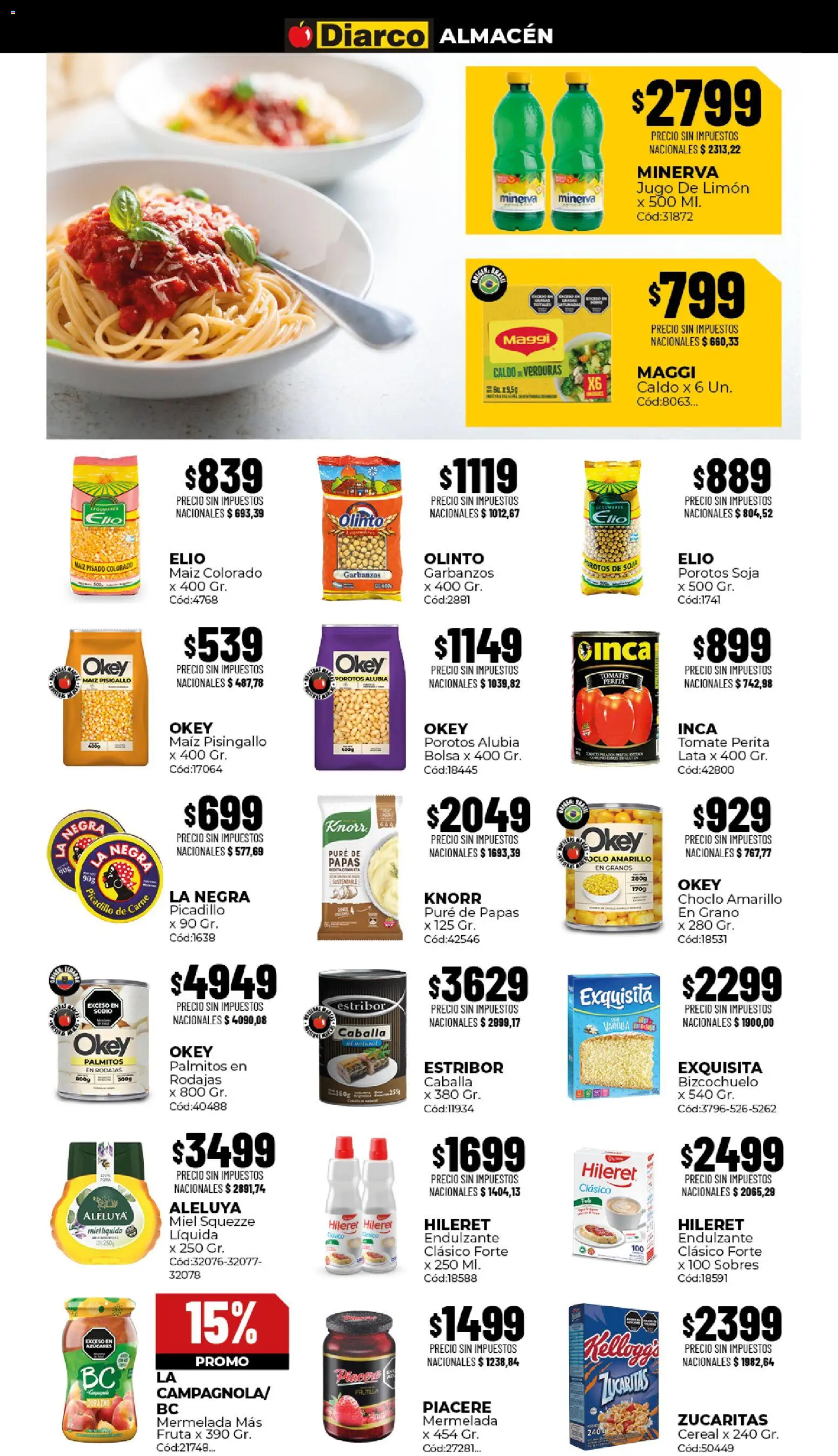 Diarco - Ofertas Gba │ válido desde el 03/08/2026 | Página: 3 | Productos: Miel, Garbanzos, Mermelada, Puré